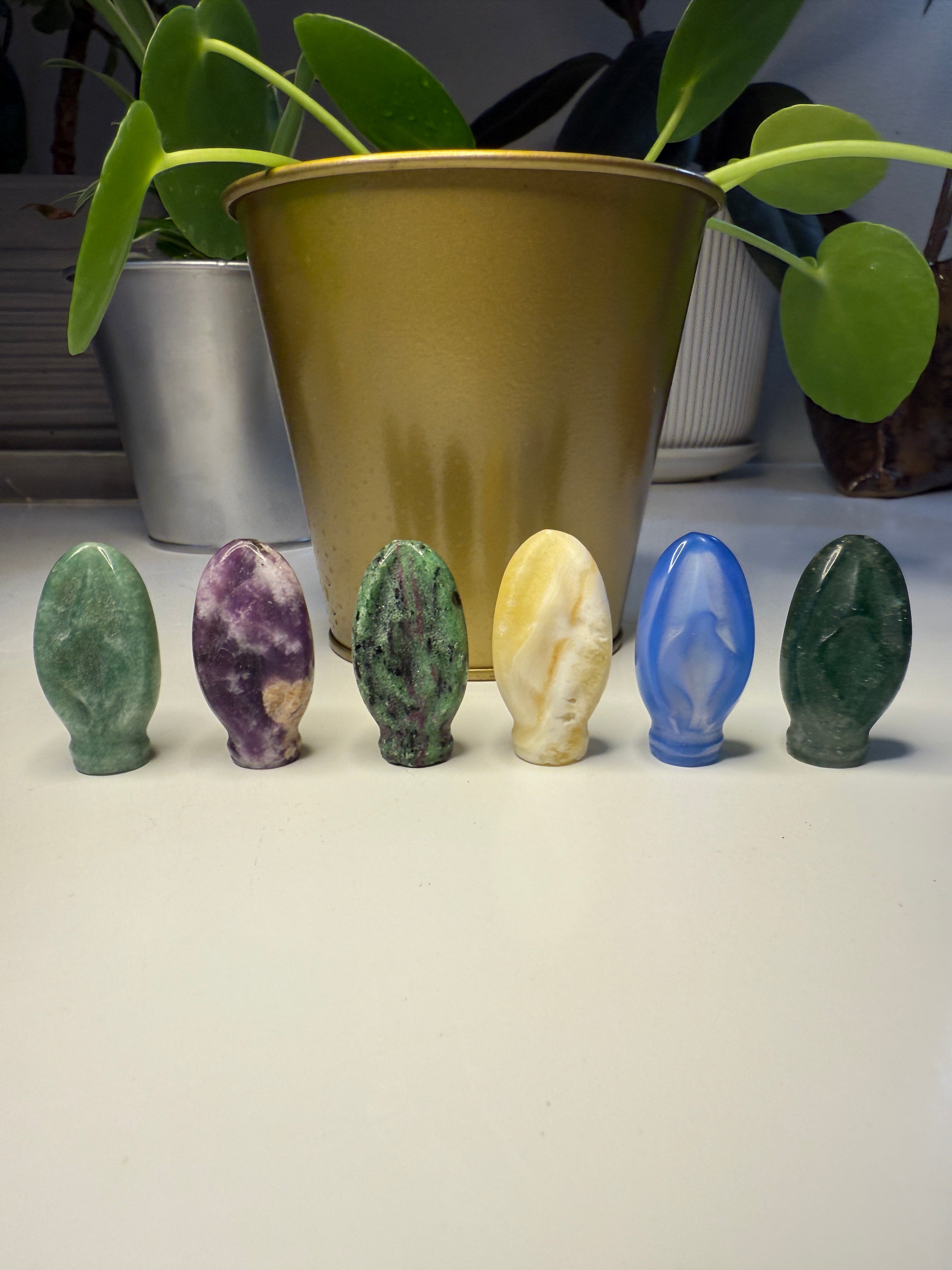 Mixed Stones Yoni Crystal Carvings