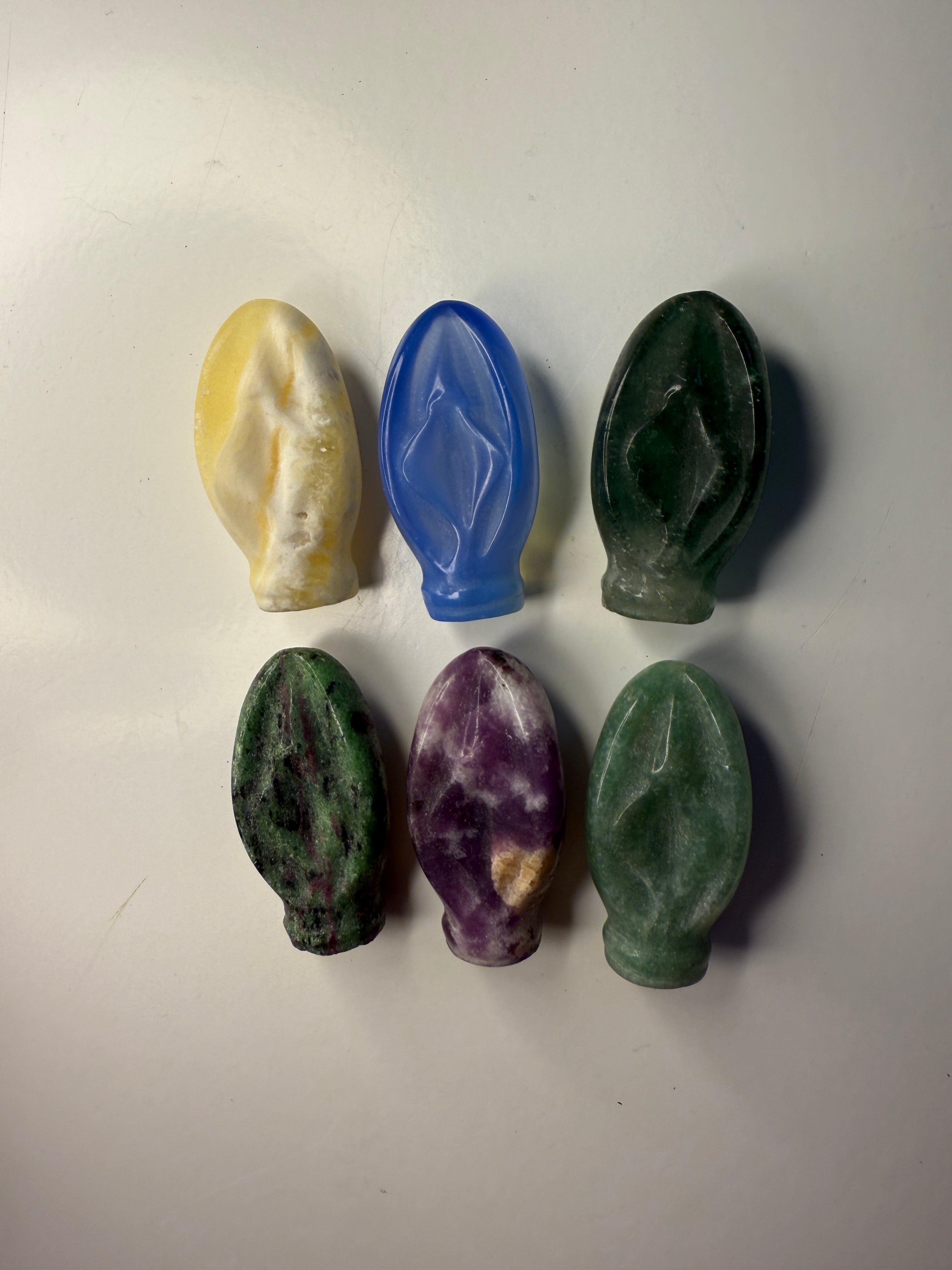 Mixed Stones Yoni Crystal Carvings