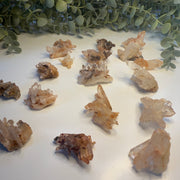 Petite Hematoid in Clear Quartz Clusters - Tabular Formations and Self Healed Specimens