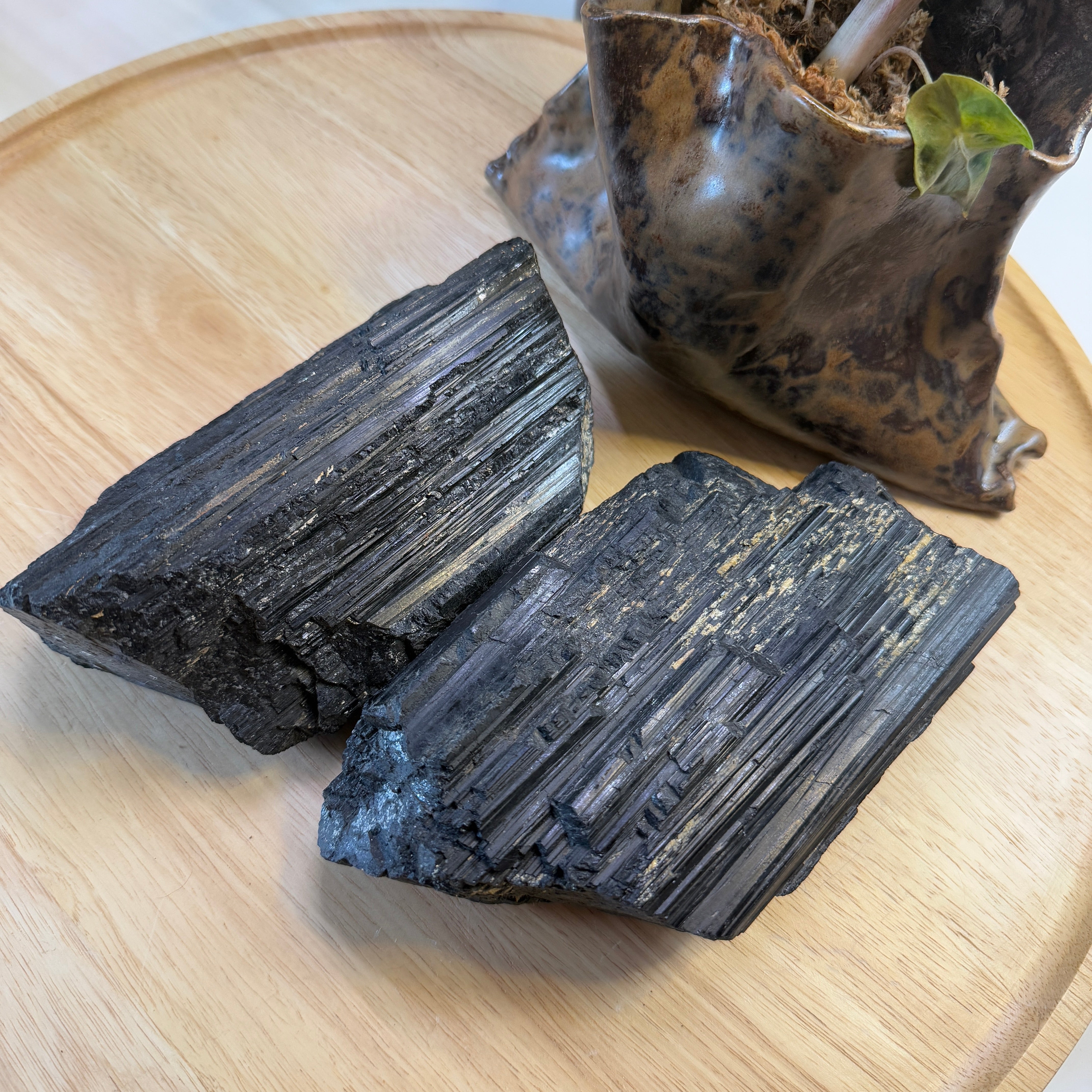 Luxurious Jumbo Black Tourmaline Crystals Chunky Rods from Indonesia