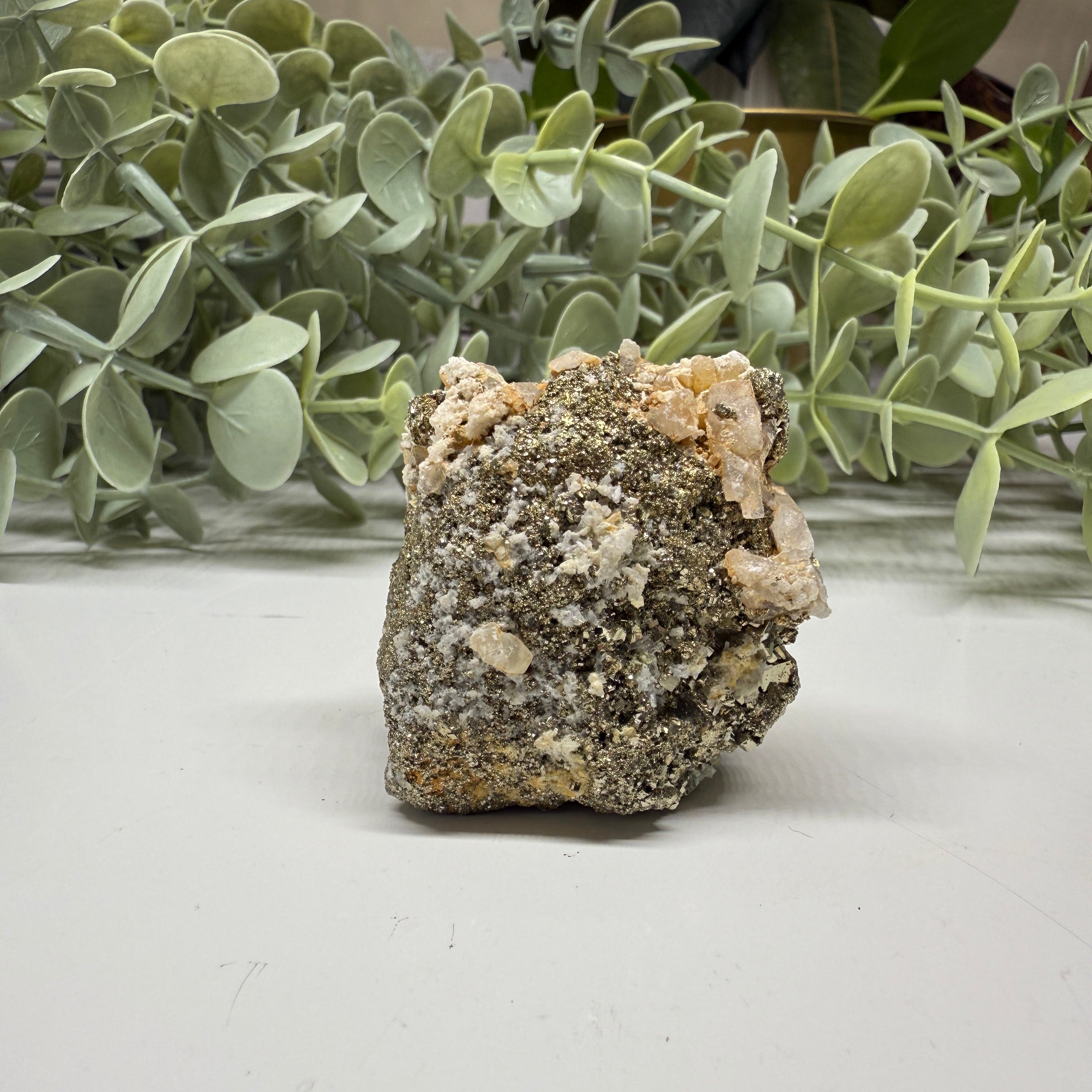 Pyrite Cluster from Peru in Calctie Matrix