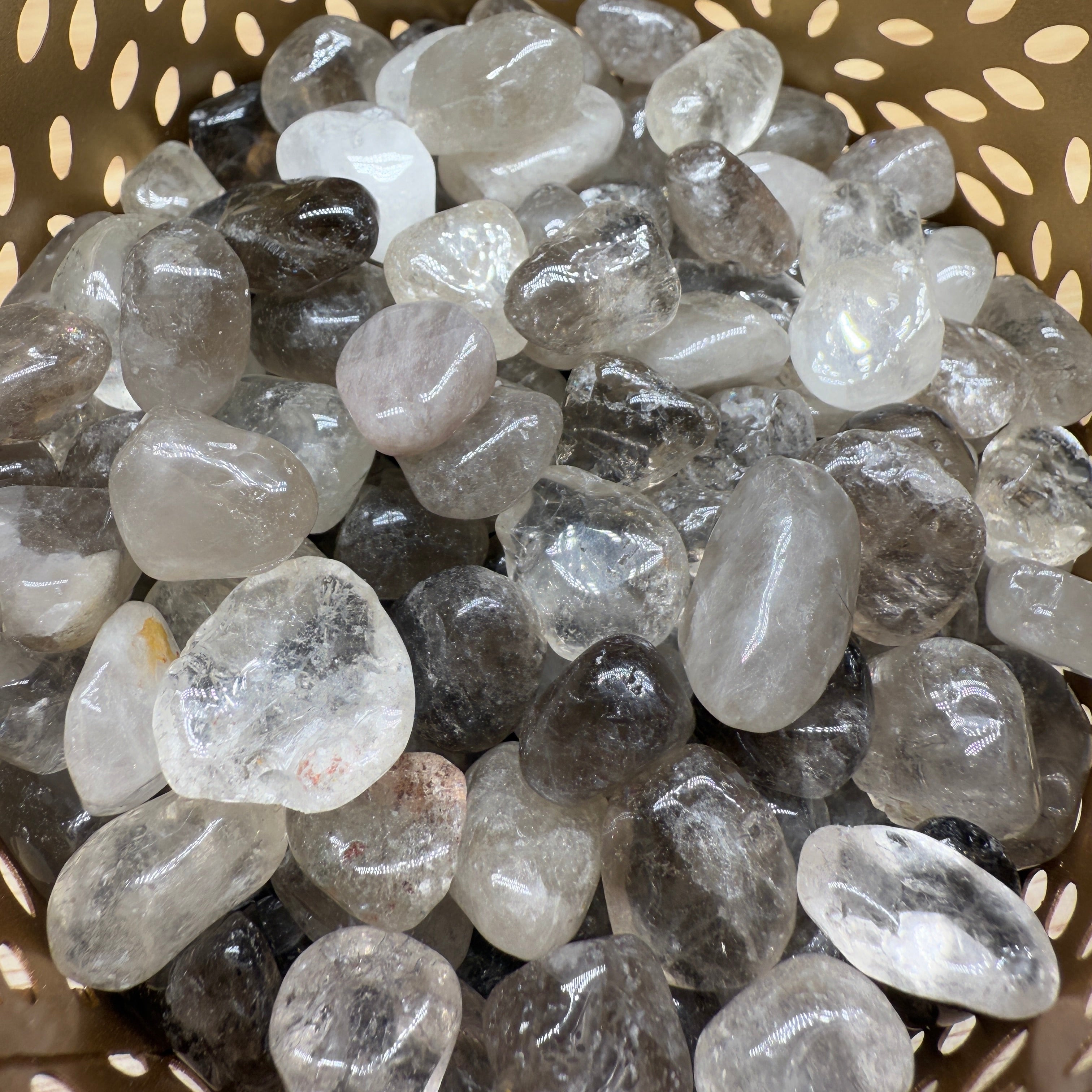 Smoky Quartz Tumbled Stones Set of Ten