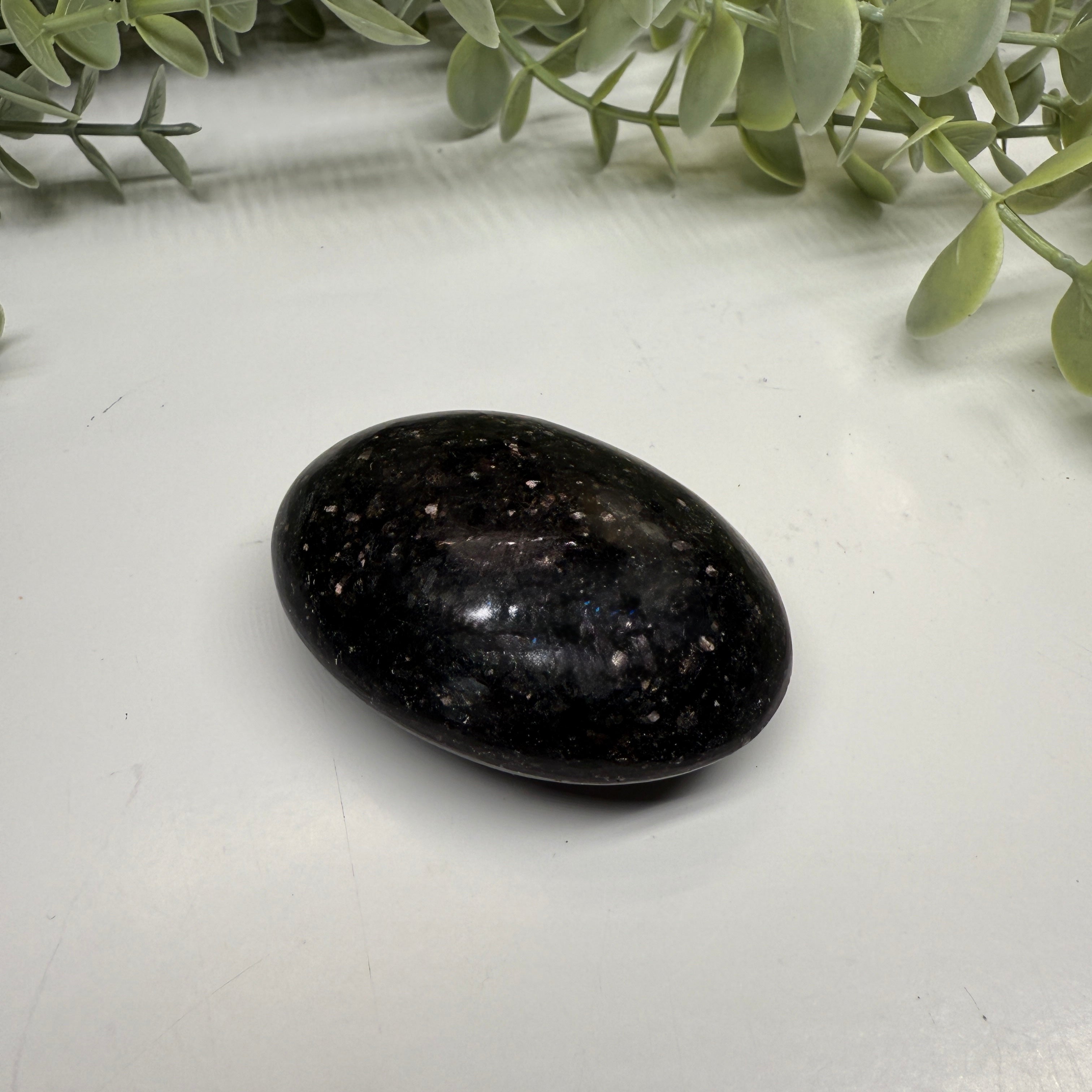 Coppernite Palm Stone Crystal Carving
