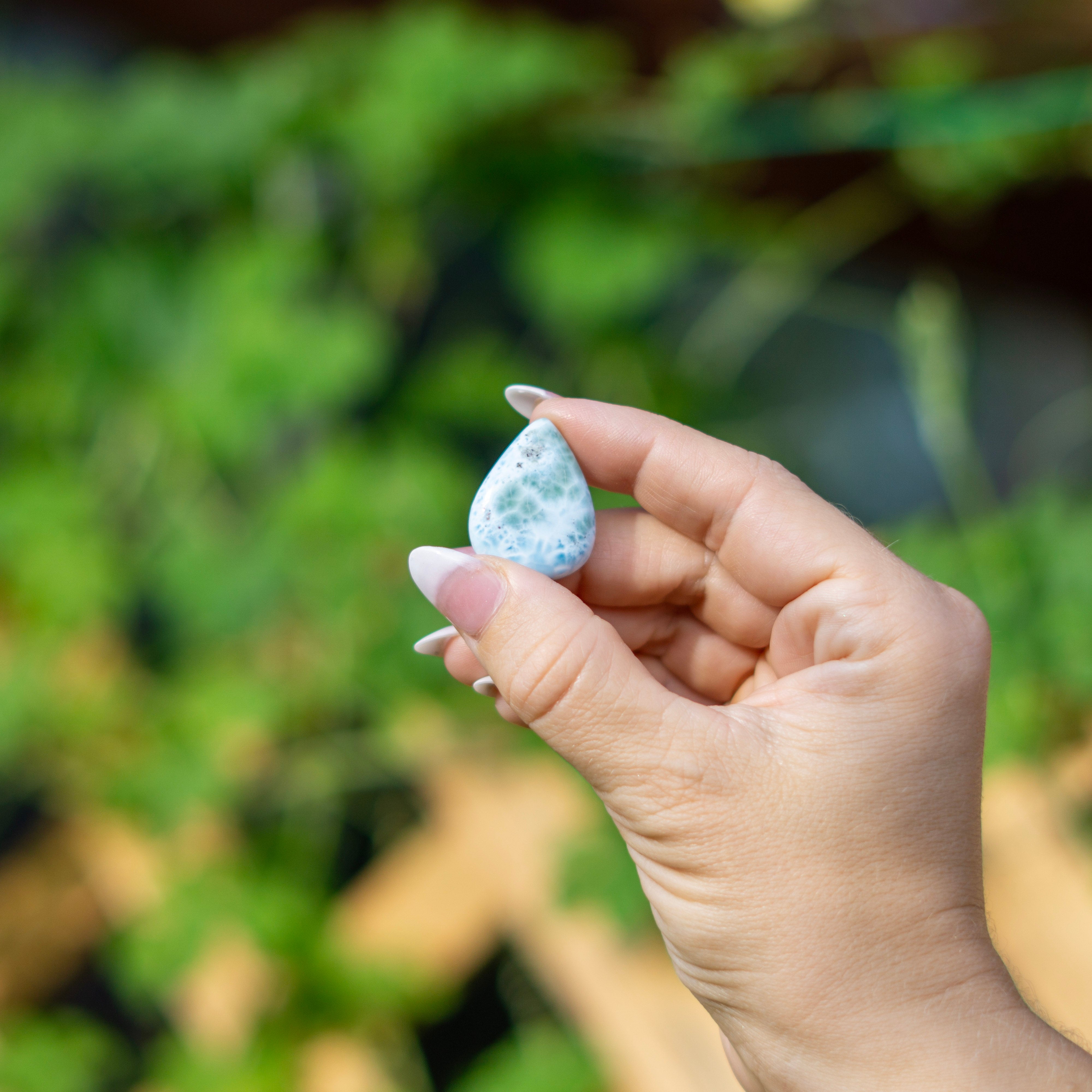 Teardrop Larimar Cabochon