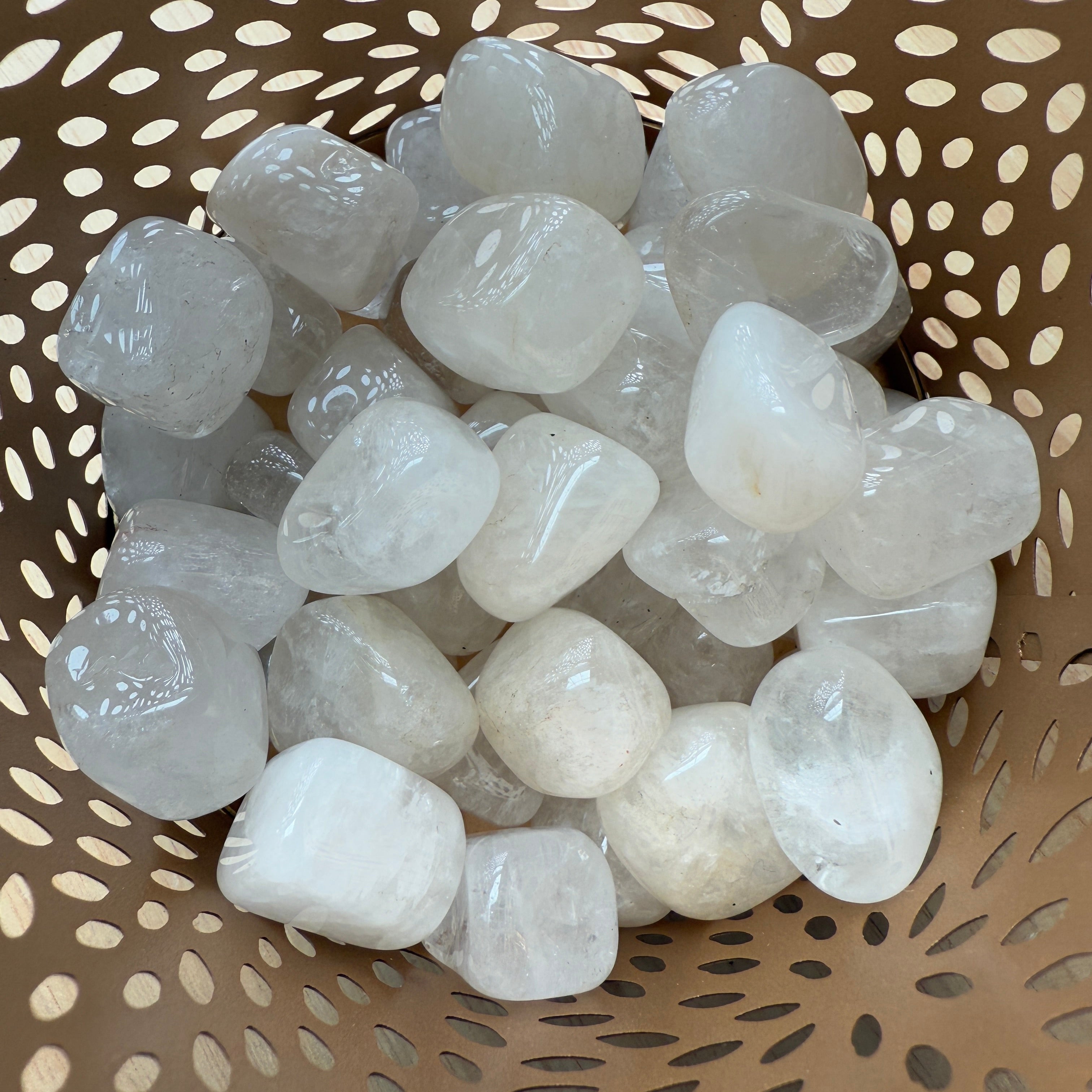 Milky Quartz Tumbled Gemstones Set of Five