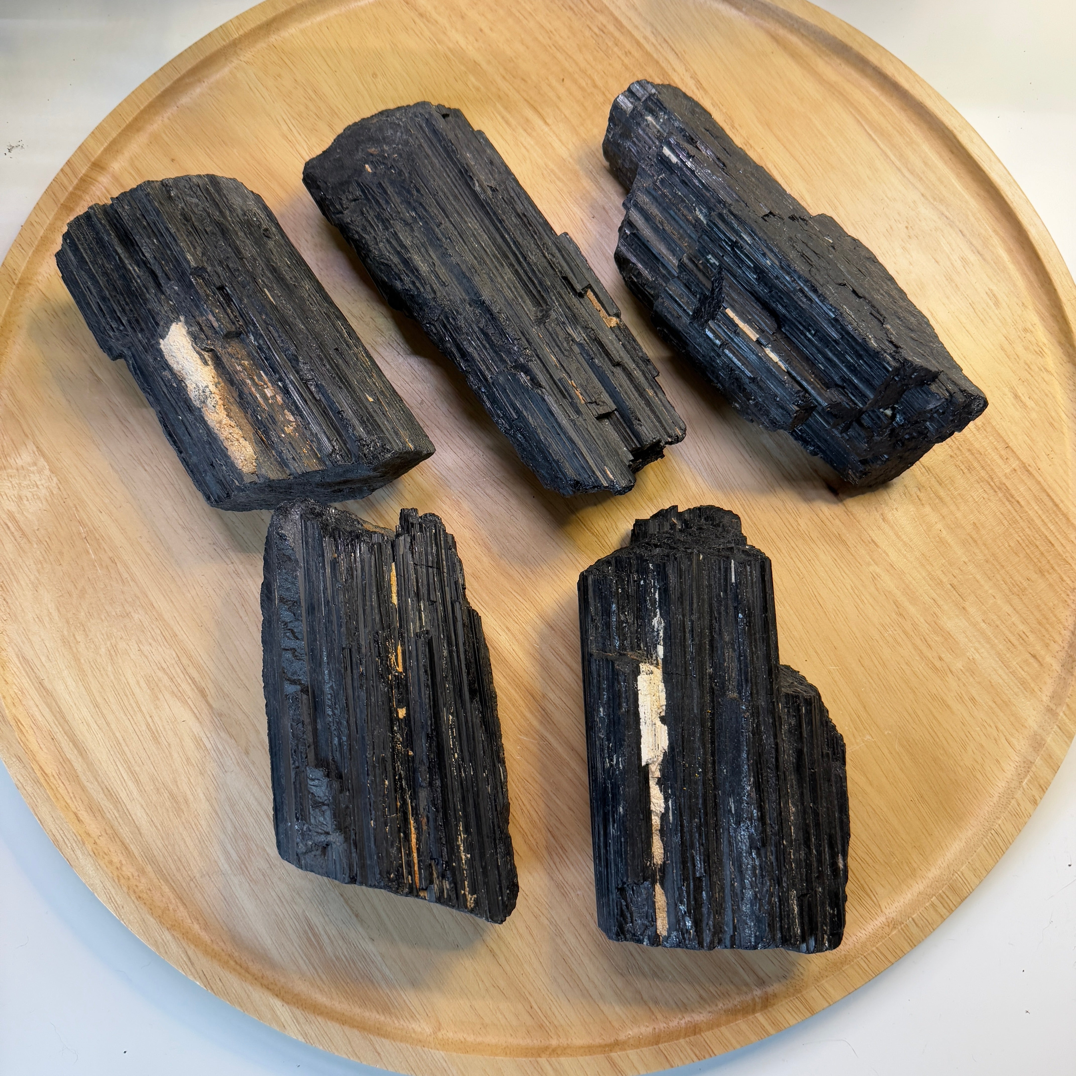 Black Tourmaline Display Crystals Chunky Rods from Indonesia - Extra Large Size
