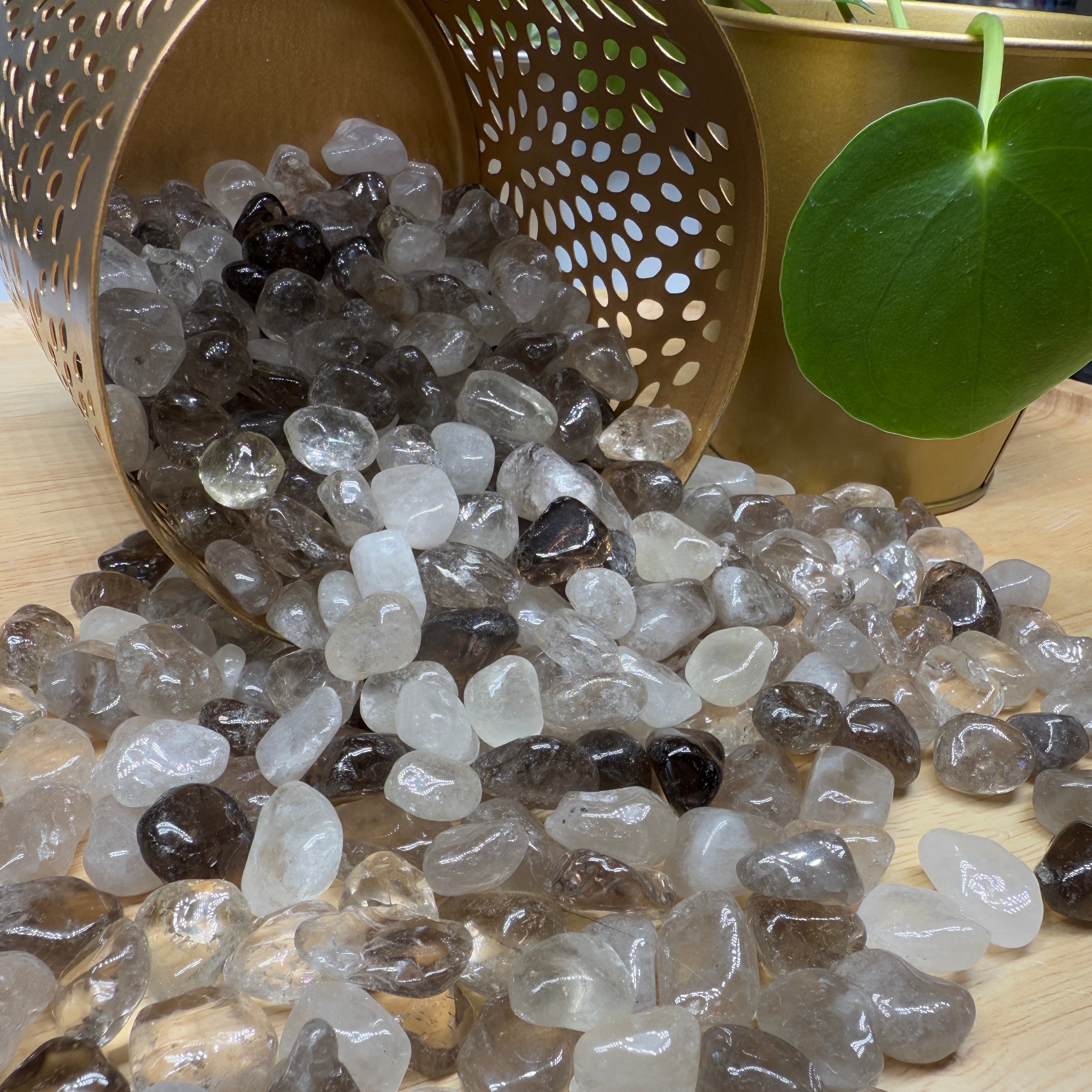 Smoky Quartz Tumbled Stones Set of Ten