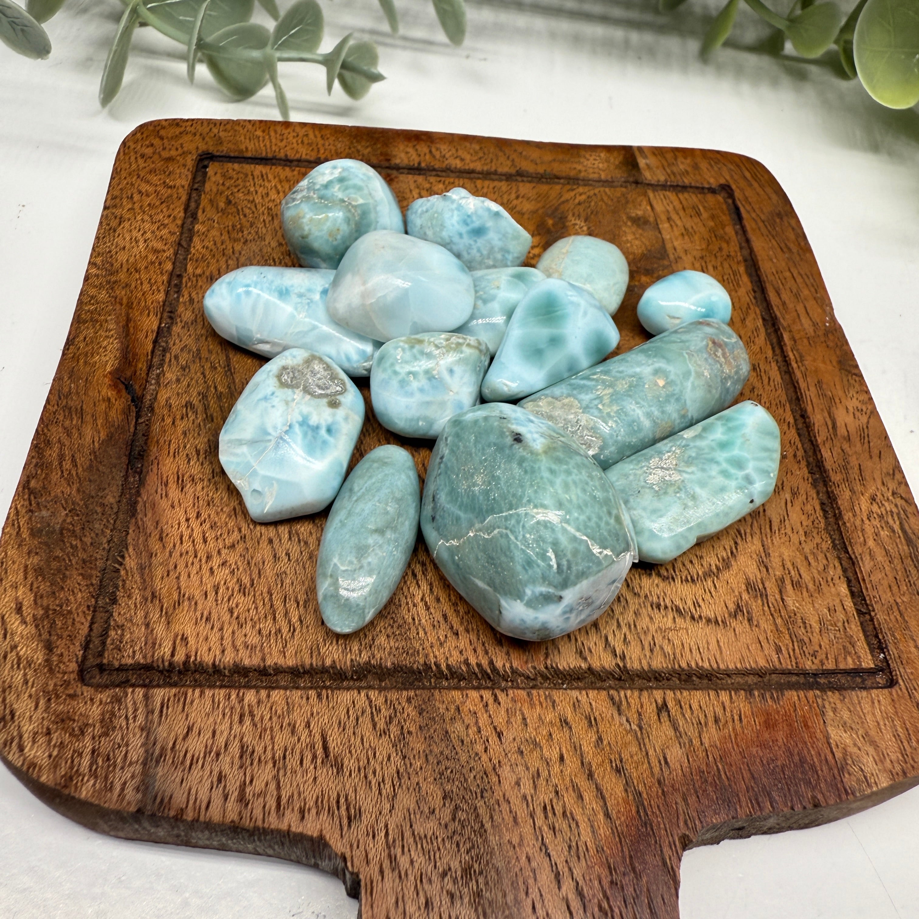 Tumbled Larimar Stones from Dominican Republic Set of Four