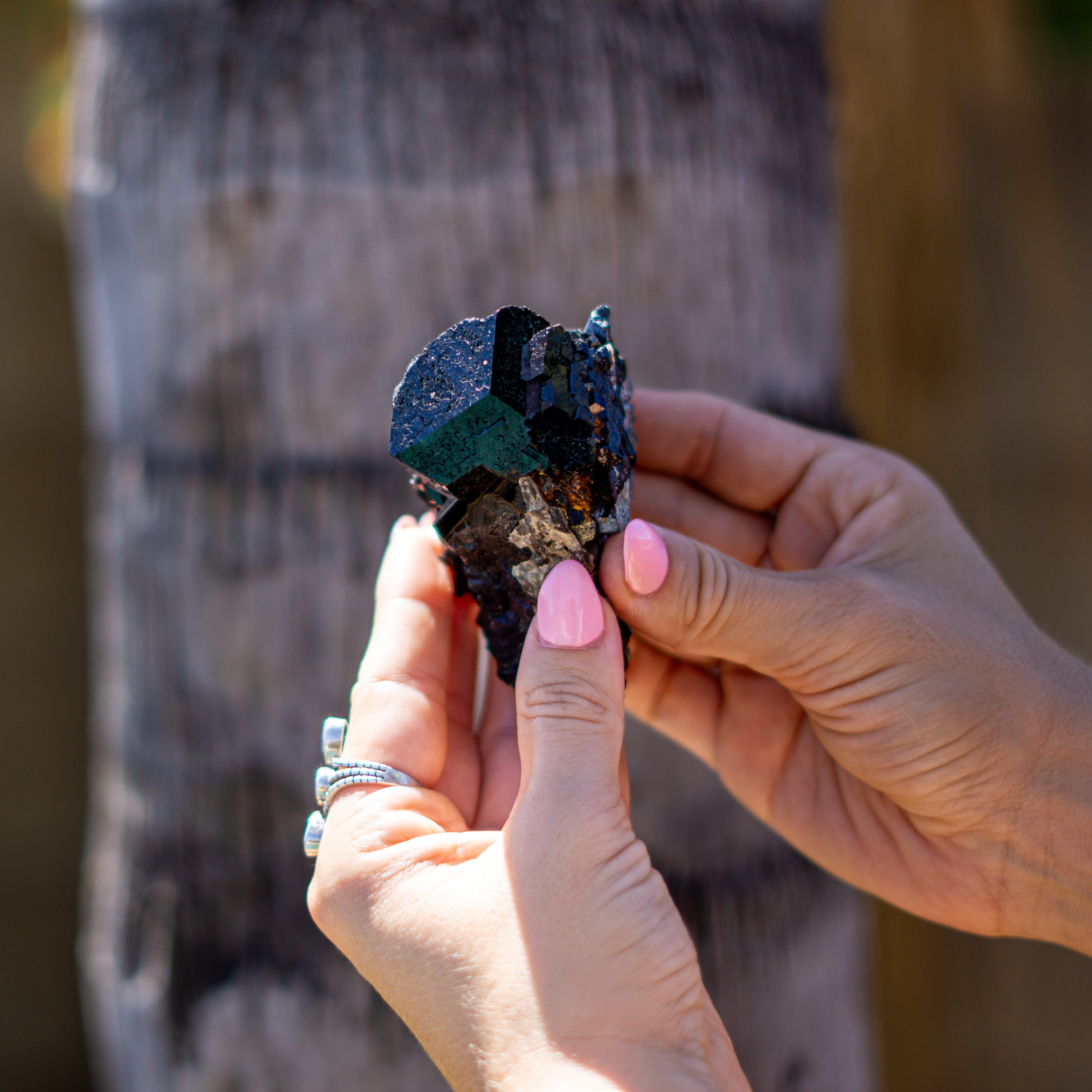 Terminated Gemmy Black Tourmaline Natural Point from Namibia