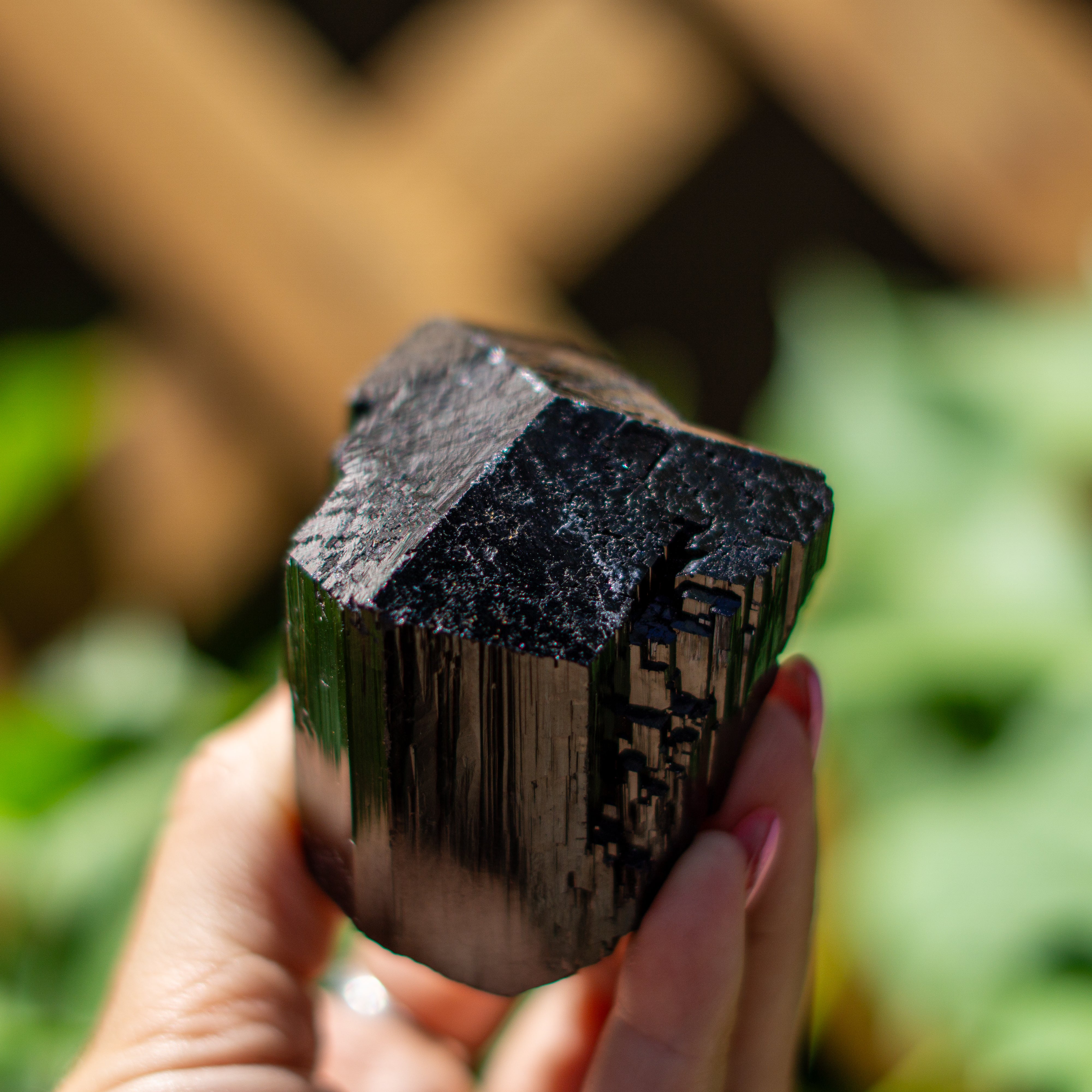 Gemmy Luxe Black Tourmaline Natural Point from Erongo Region