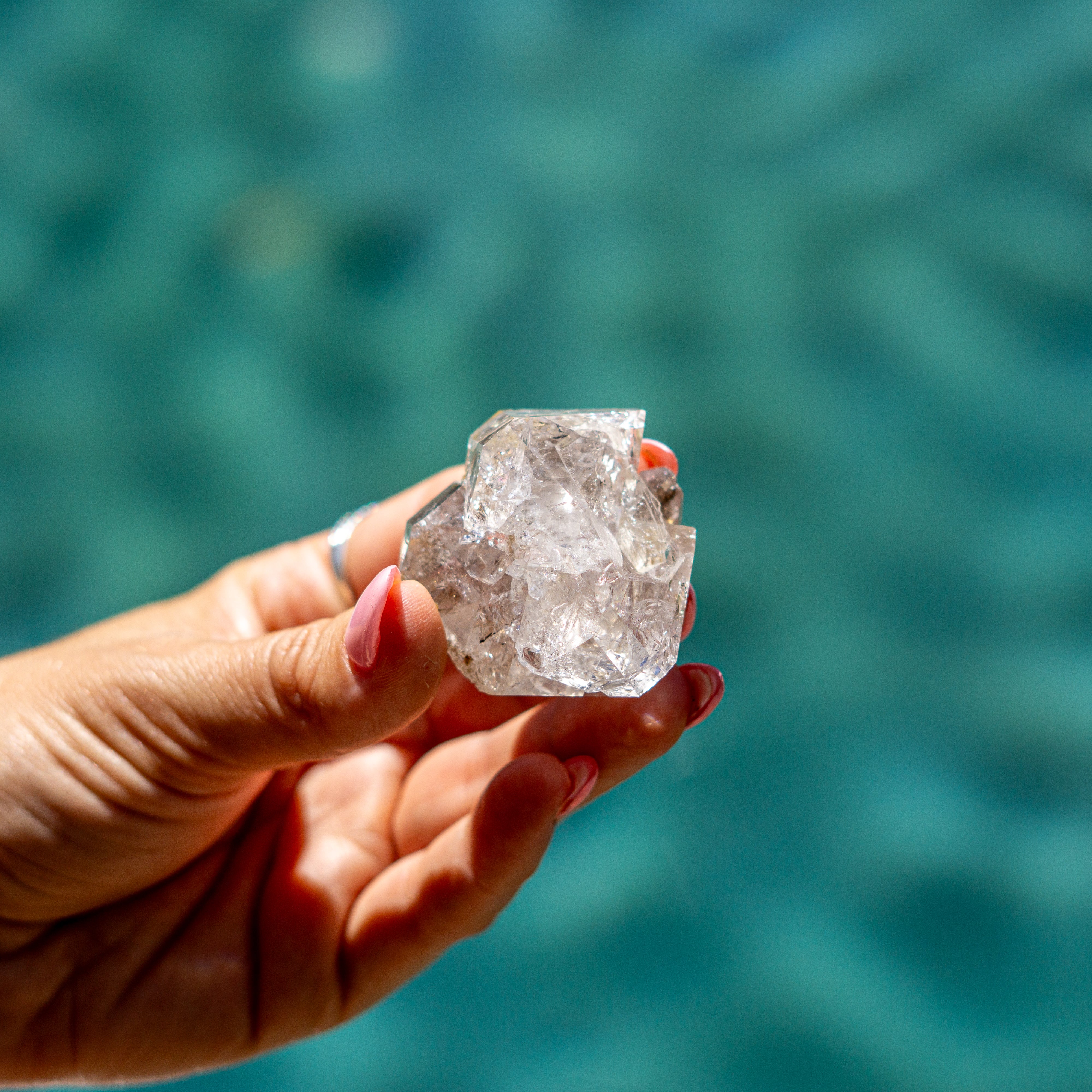 Triple Terminated Herkimer Diamond Quartz Crystal, Amazing Quality