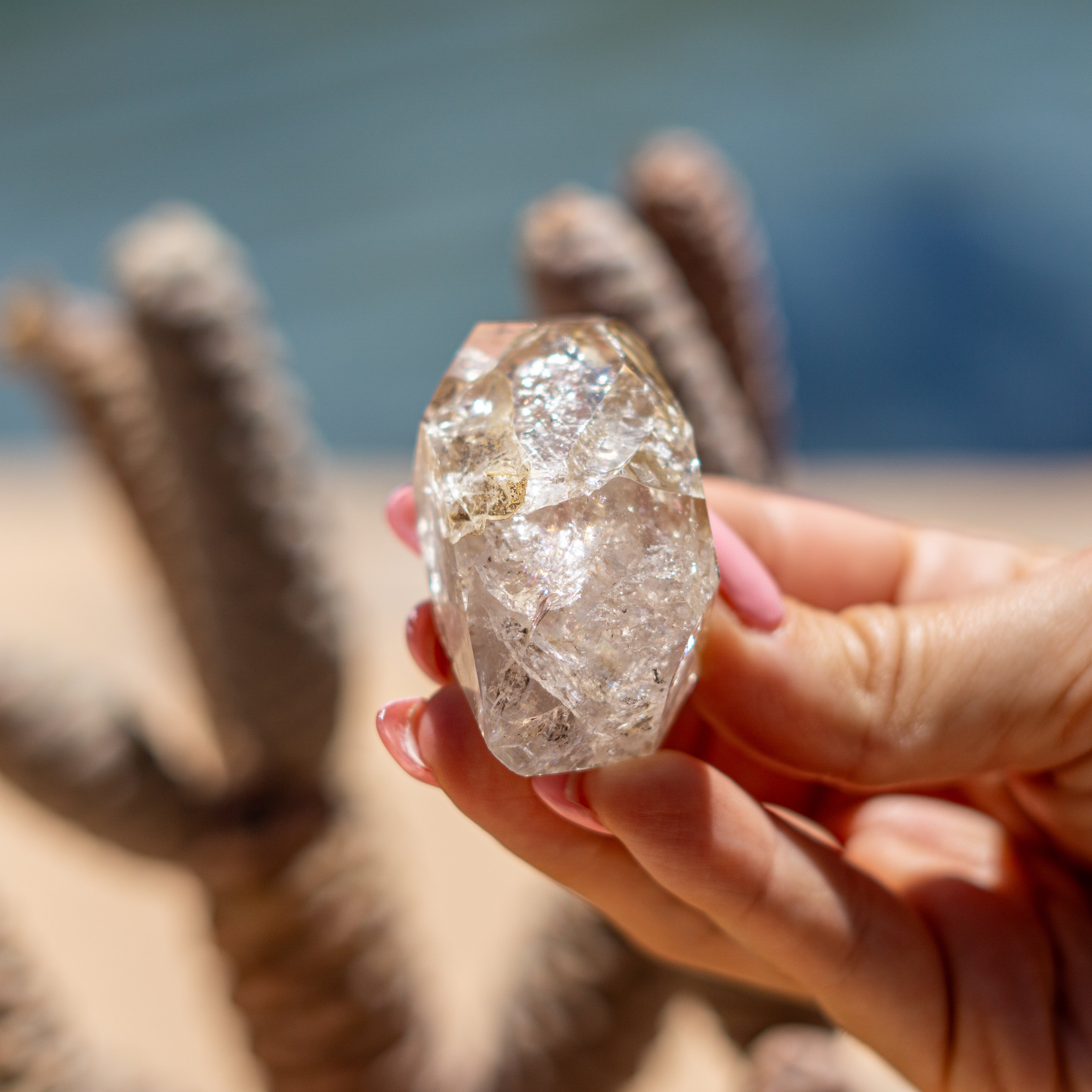 Adorable Double Terminated Herkimer Diamond Quartz with Inclusions