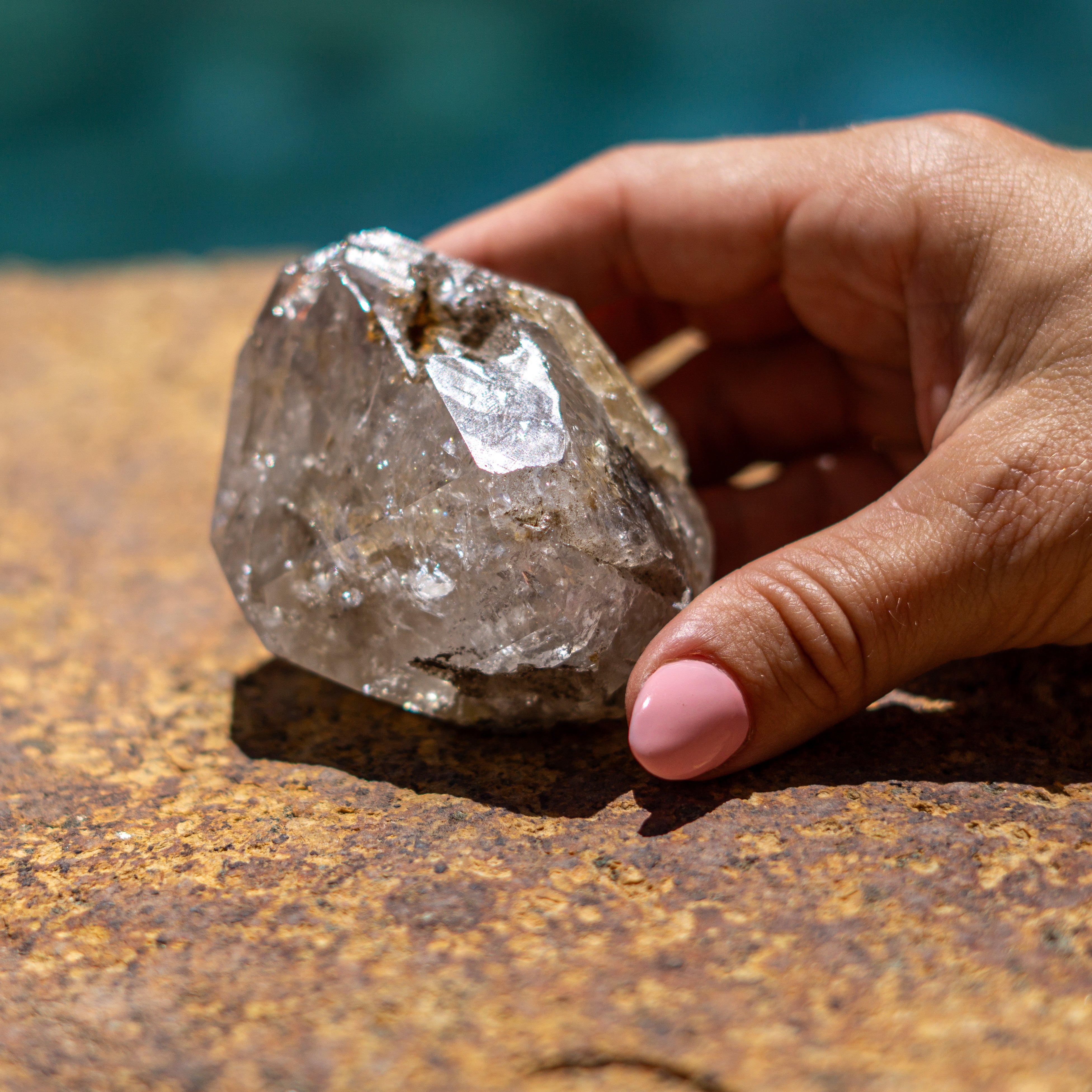 Jumbo Herkimer Diamond Quartz Cystal with Inclusions