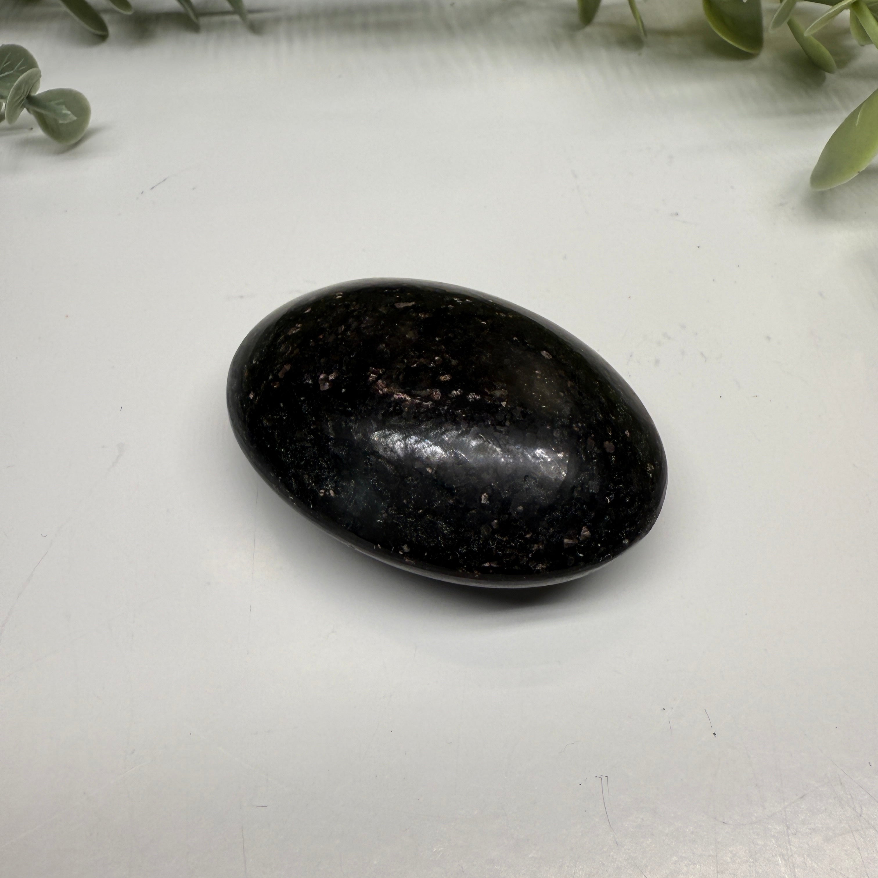 Coppernite Palm Stone Crystal Carving