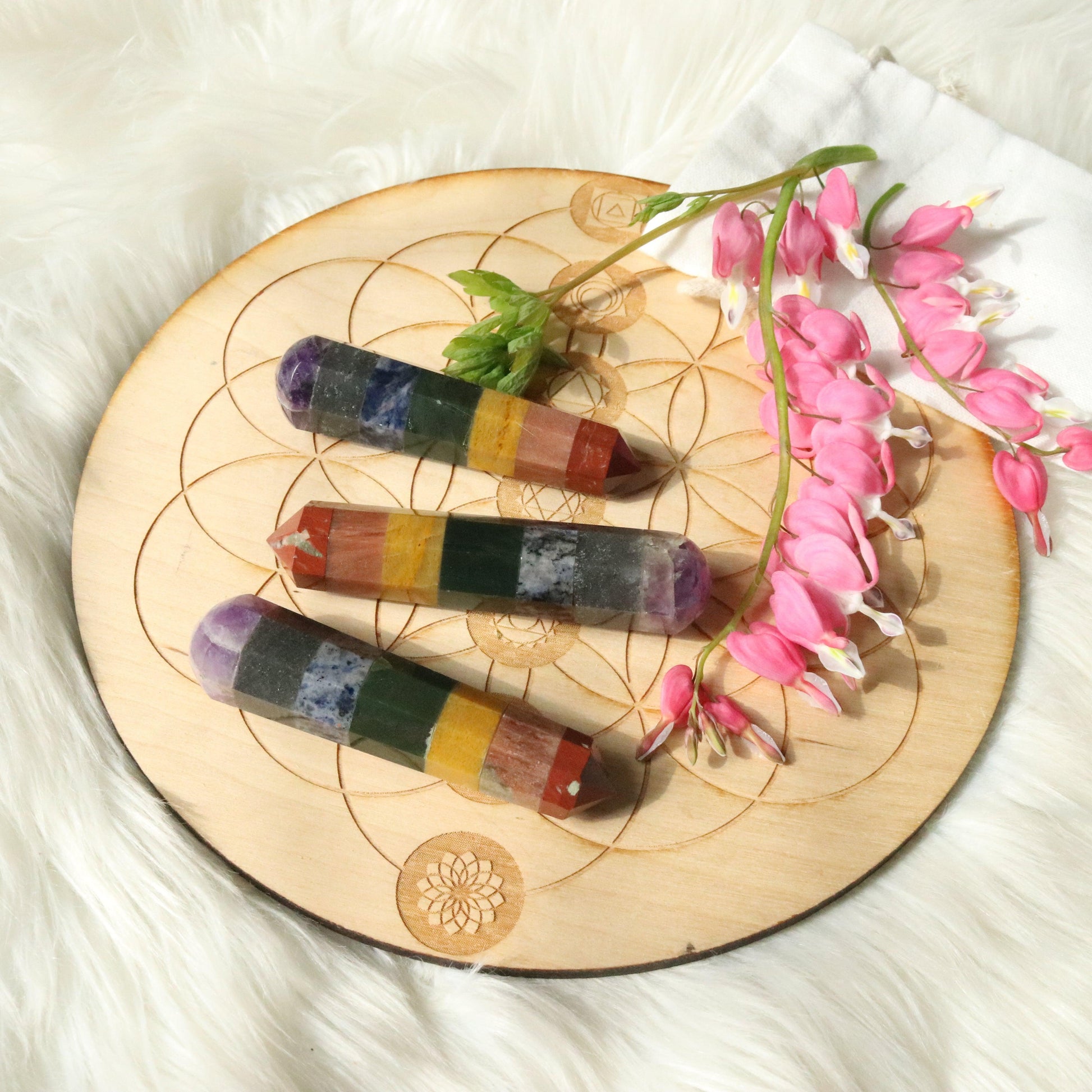 Chakra Massage Wand - Earth Family Crystals