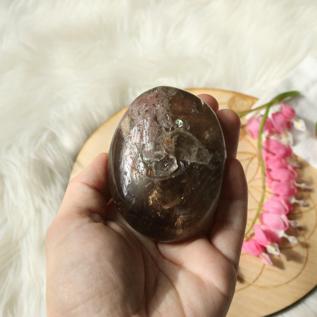 Large Shamanic Dream Quartz  Seer Stone Partially Polished From Brazil - Earth Family Crystals
