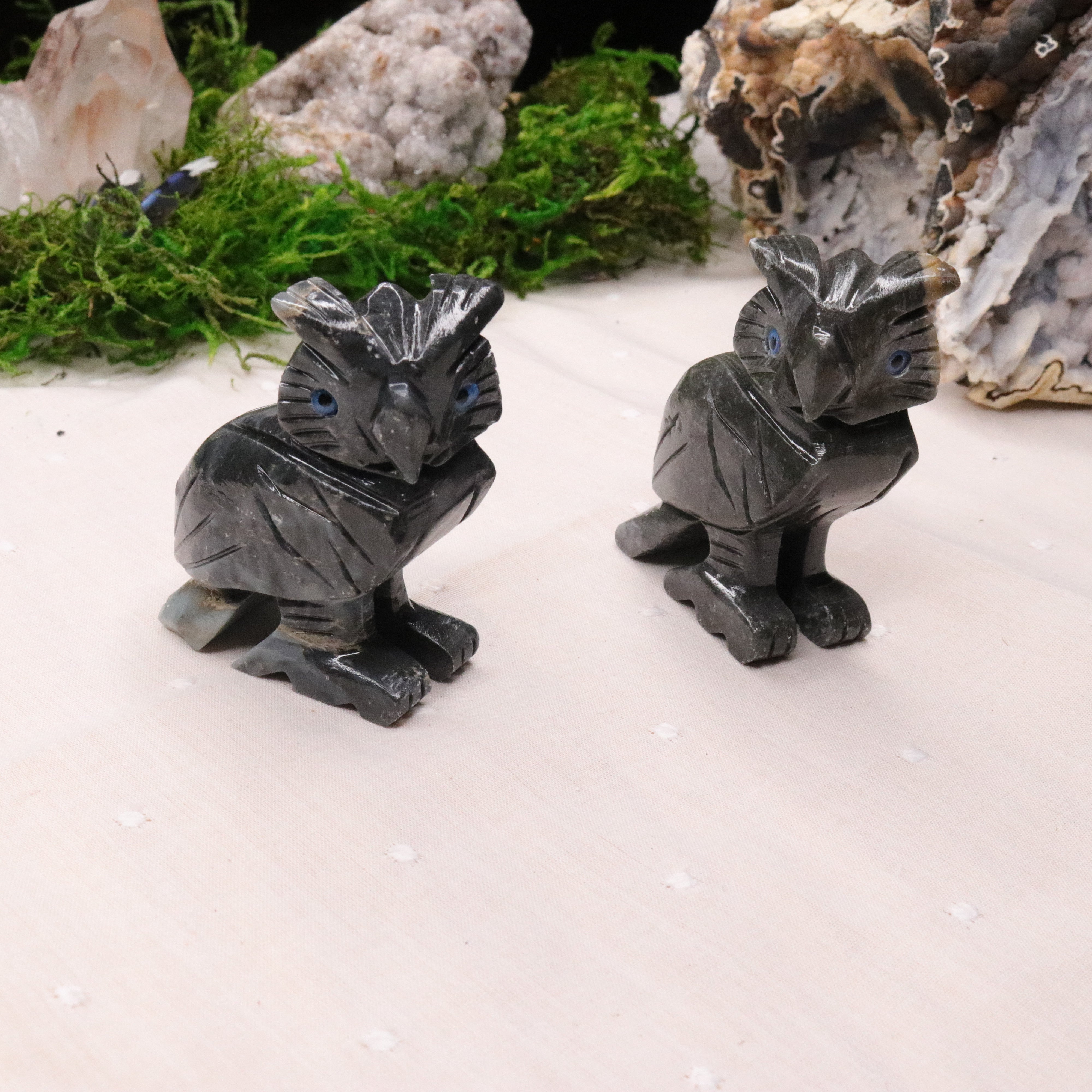 Soap Stone Owl Carving - Earth Family Crystals