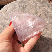 Gemmy Terminated Natural Pink Brazilian Kunzite Crystal