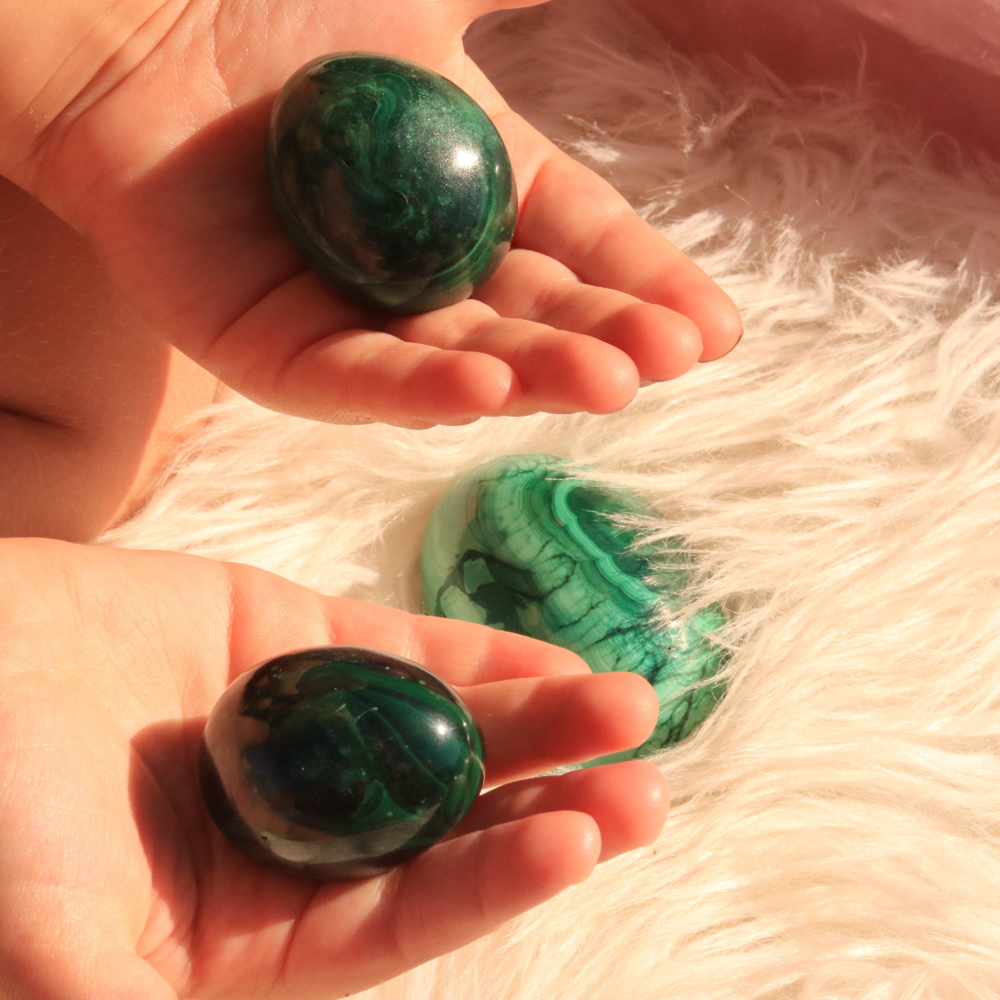 Malachite Egg Carvings (Small) from the Democratic Republic of Congo