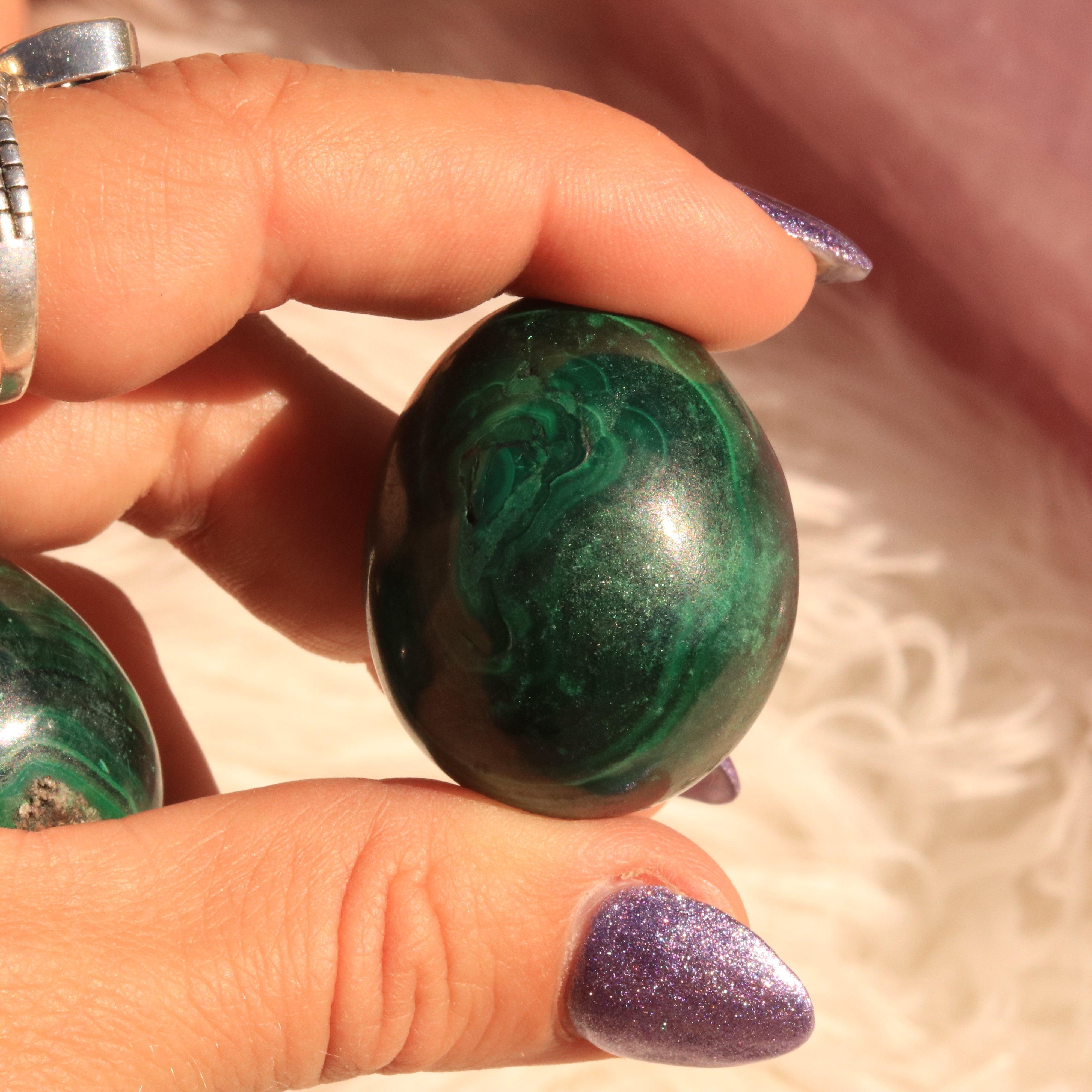 Malachite Egg Carvings (Small) from the Democratic Republic of Congo