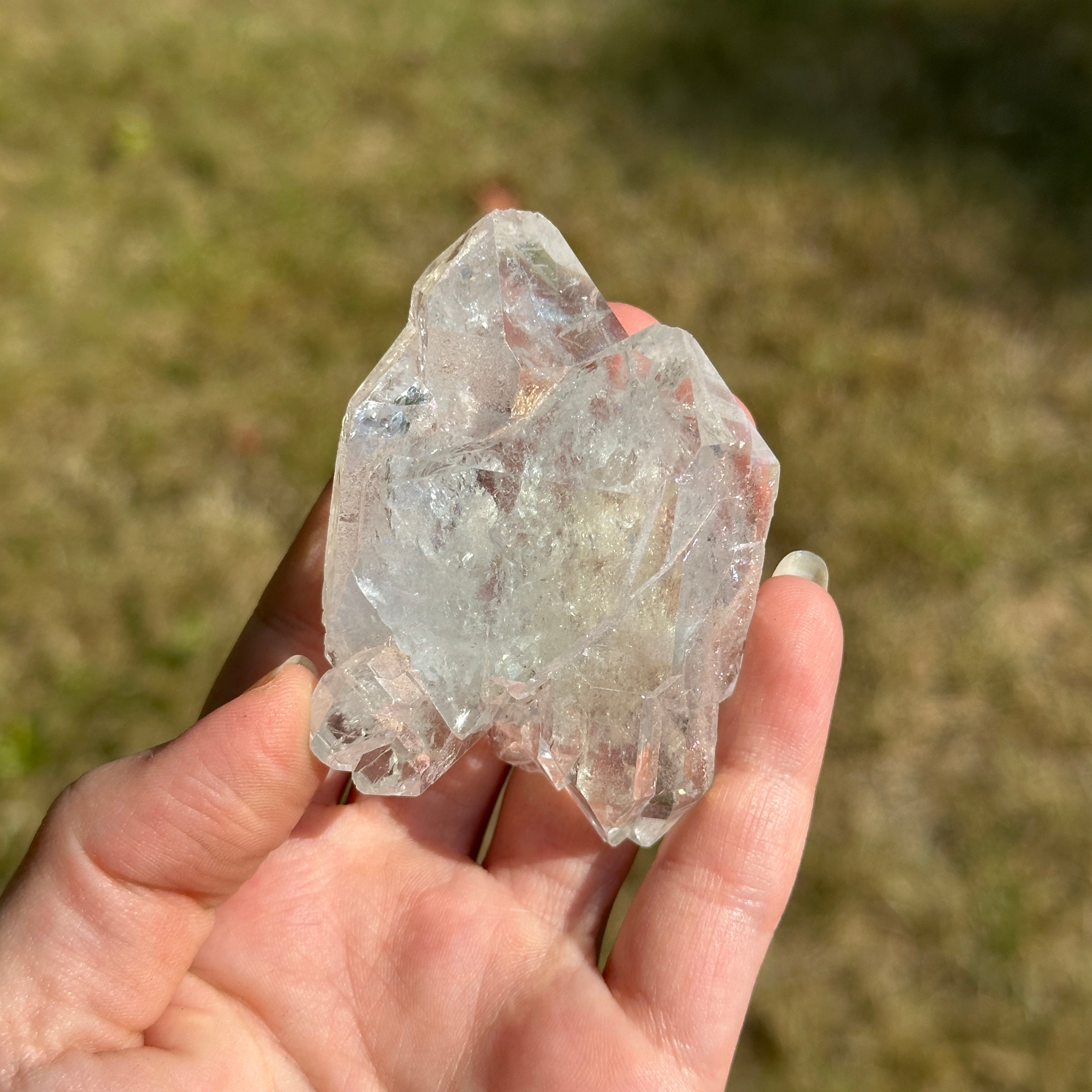 Rainbow Energy Quad Terminated Aura Quartz - Clear Quartz from Brazil