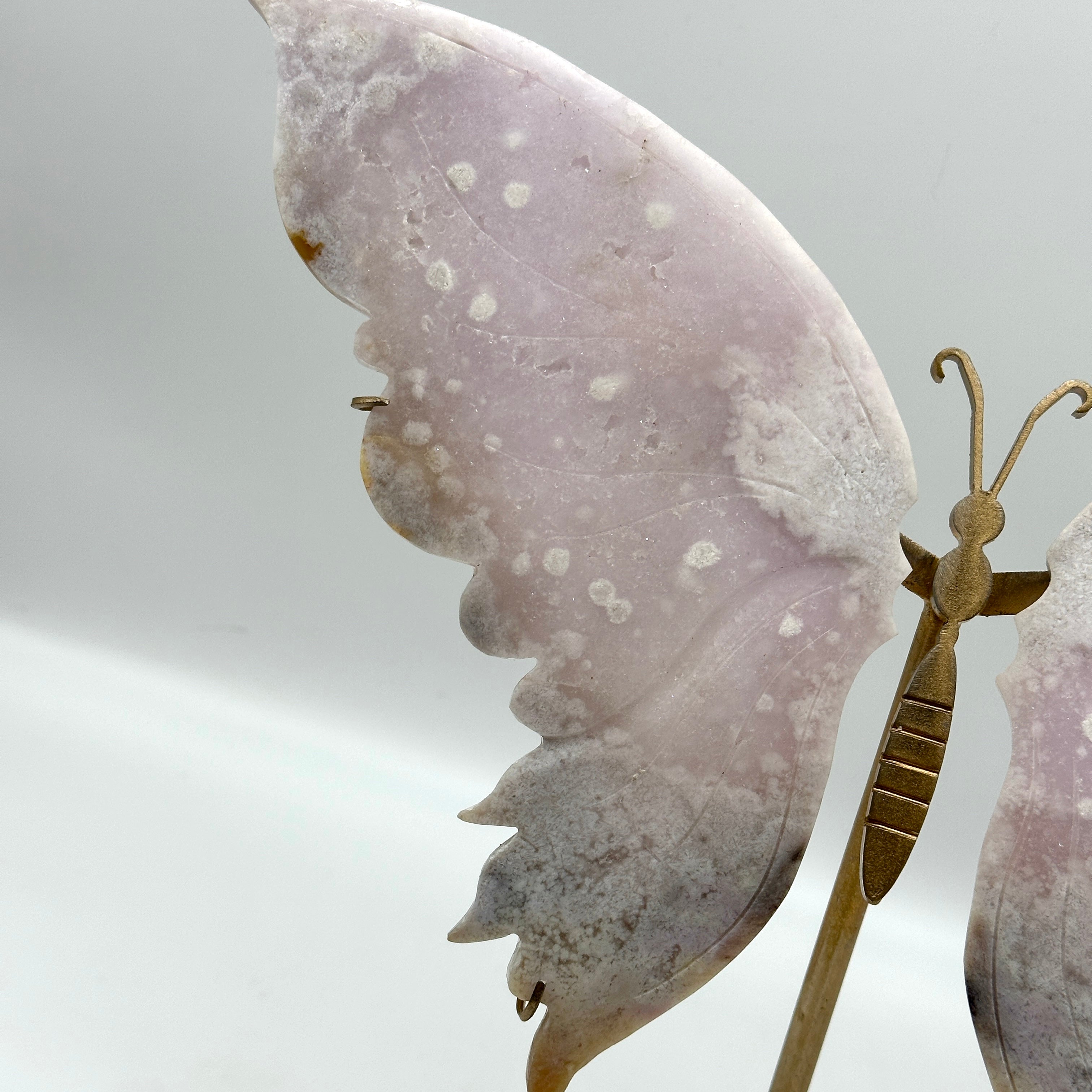 Luxurious, Large Harmonious and Magical Pink Amethyst Butterfly Wings with Stand