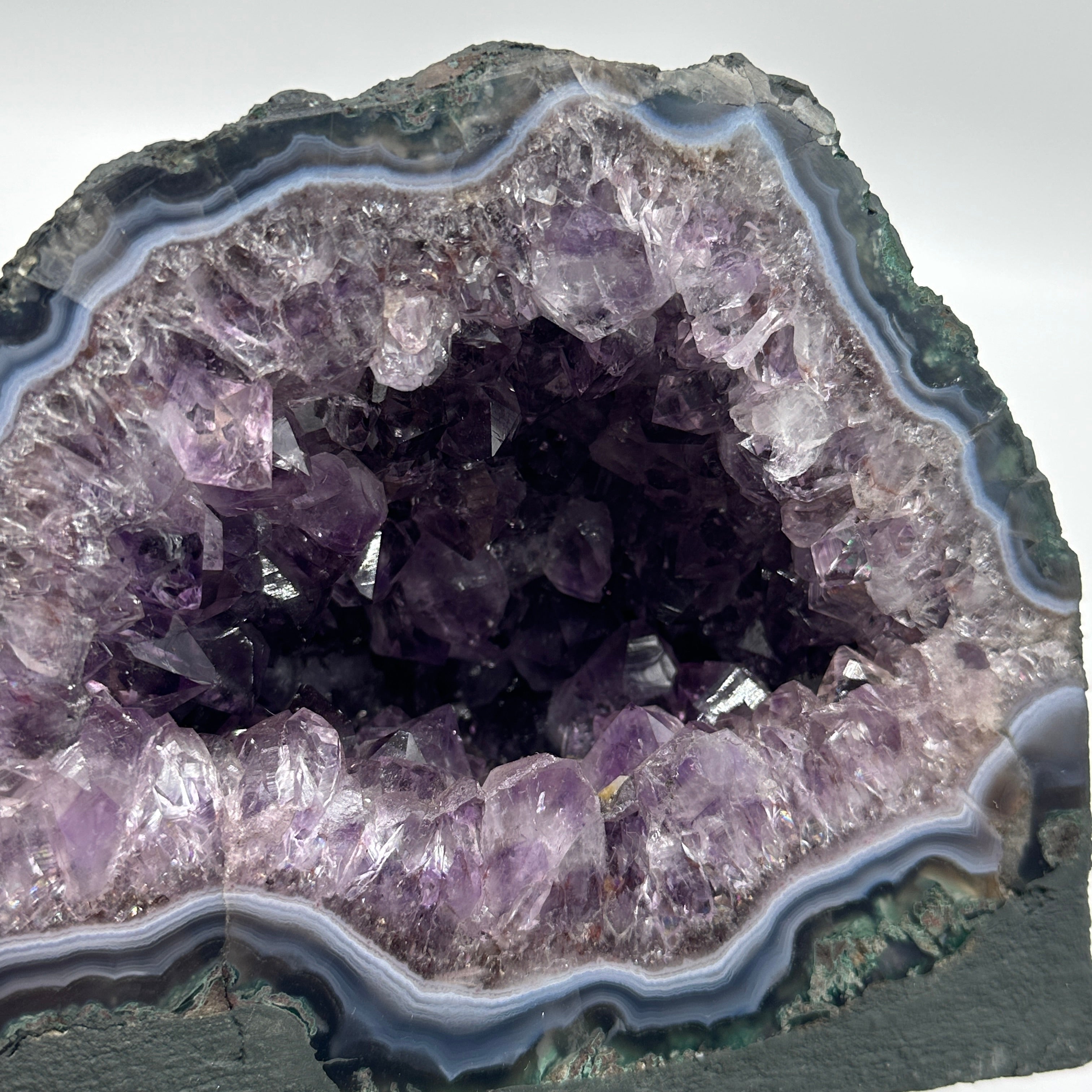 3.5 KG Druzy Cave Gemmy Purple Amethyst Centerpiece Cathedral Display Crystal from Brazil