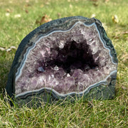 3.5 KG Druzy Cave Gemmy Purple Amethyst Centerpiece Cathedral Display Crystal from Brazil