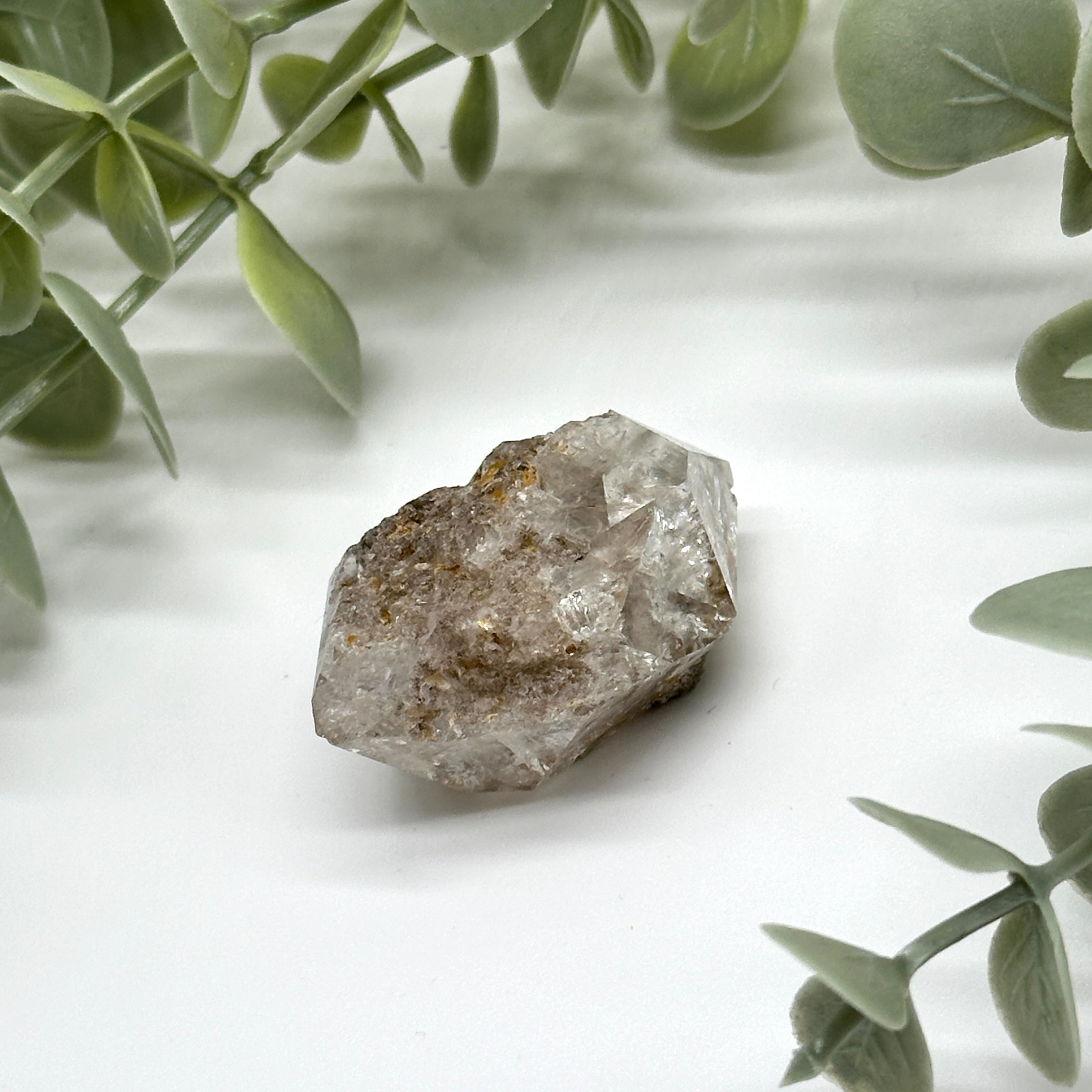 Double Terminated Herkimer Diamond Quartz Crystal with Rainbows and Inclusions ~ New York