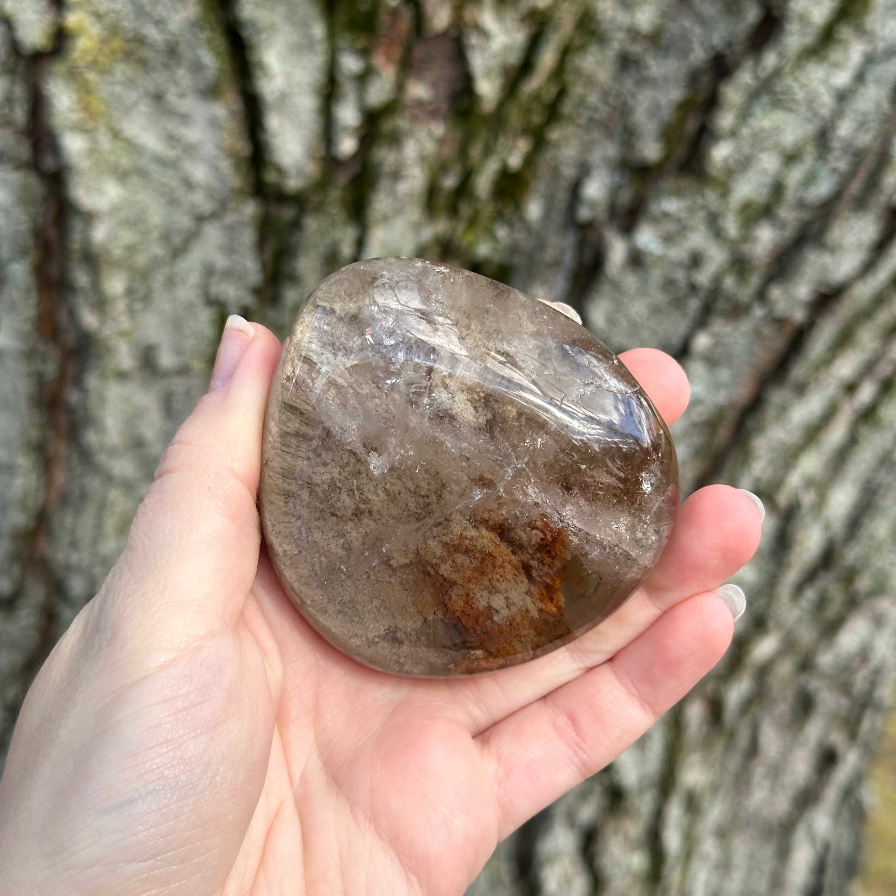 Dreamy Inclusions! Shamanic Dream Quartz Large Seer Stone Partially Polished From Brazil
