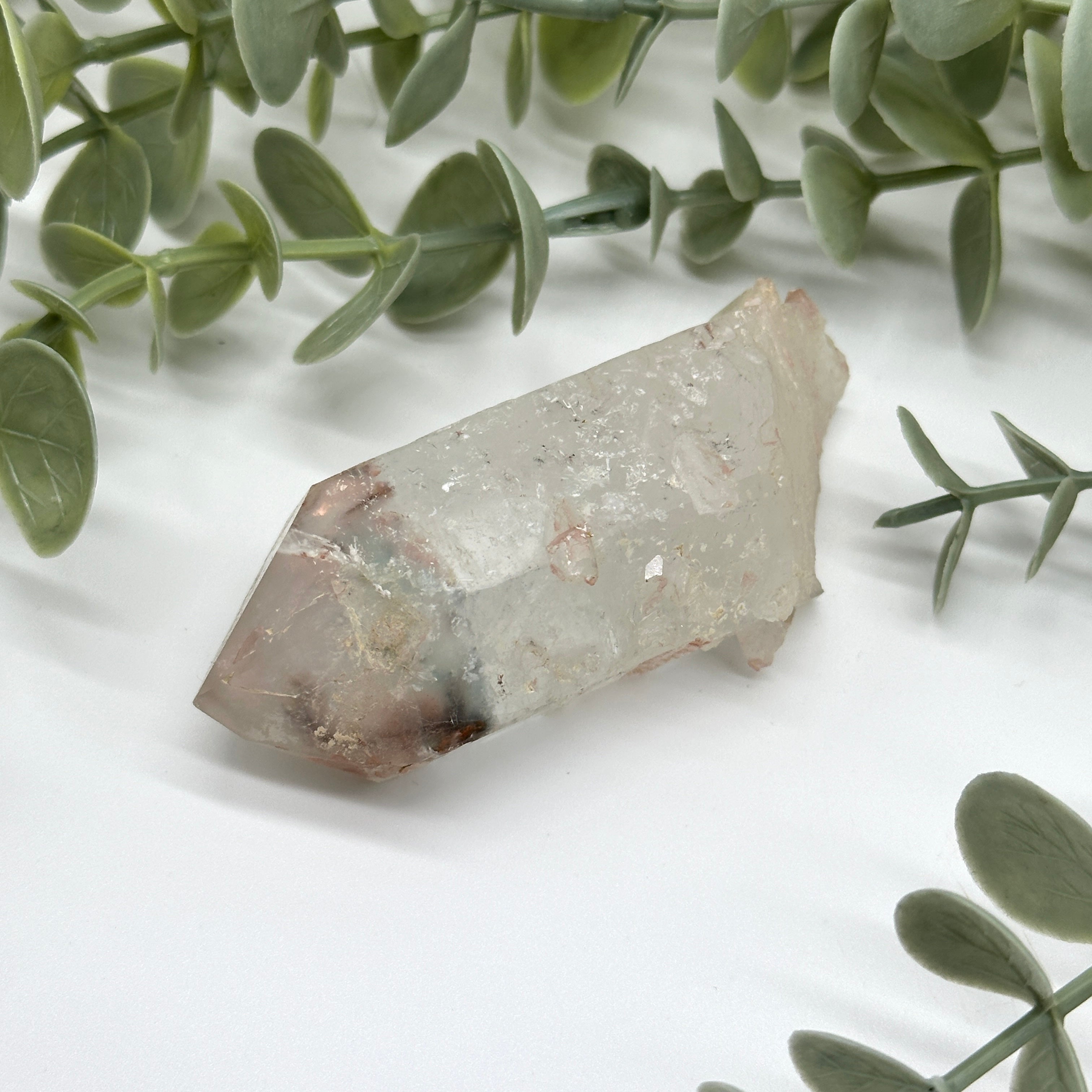 Very Rare! Genuine Blue Ajoite Quartz Natural point From Messina, South Africa