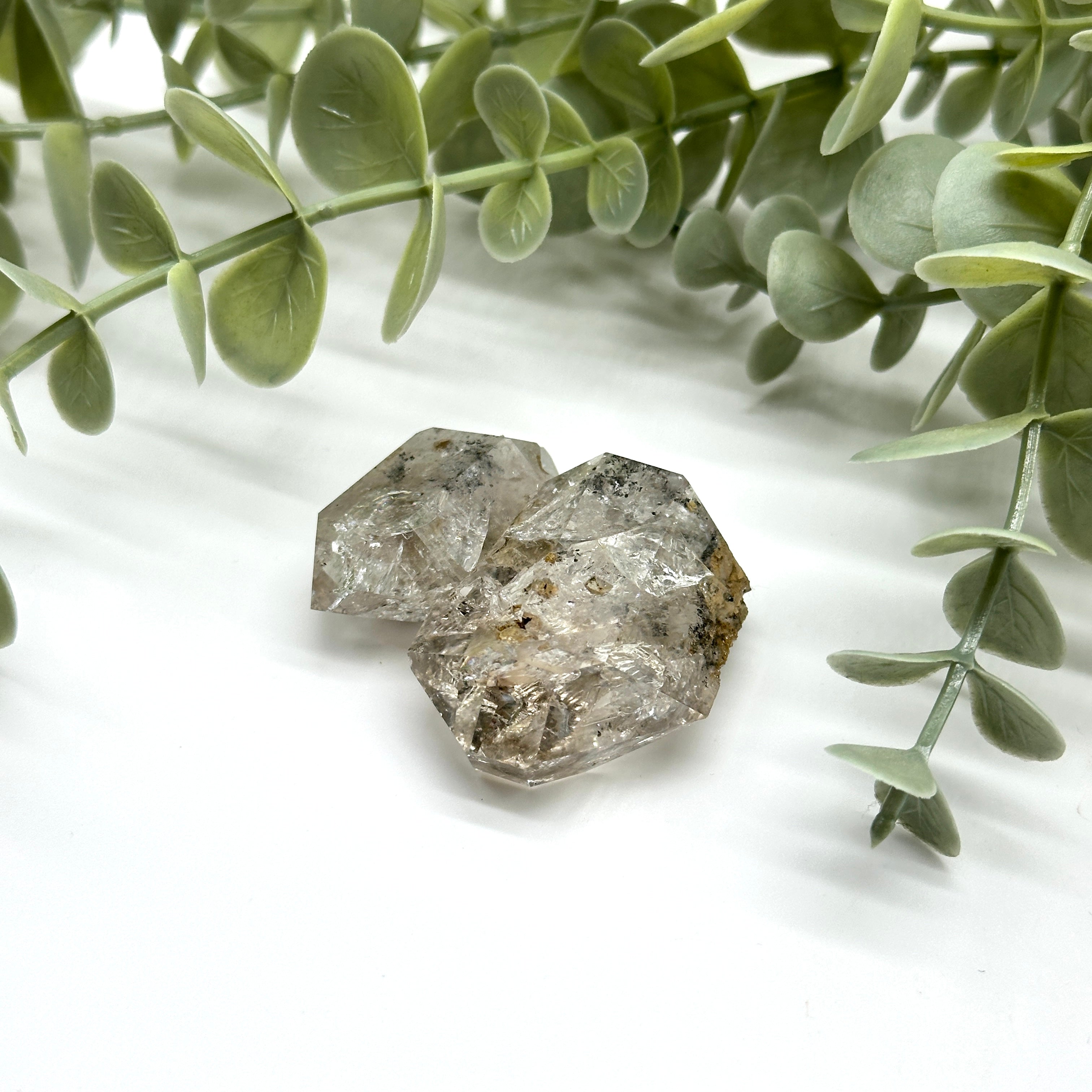 Amazing Terminations! Herkimer Diamond Quartz Crystal with Inclusions and Rainbows