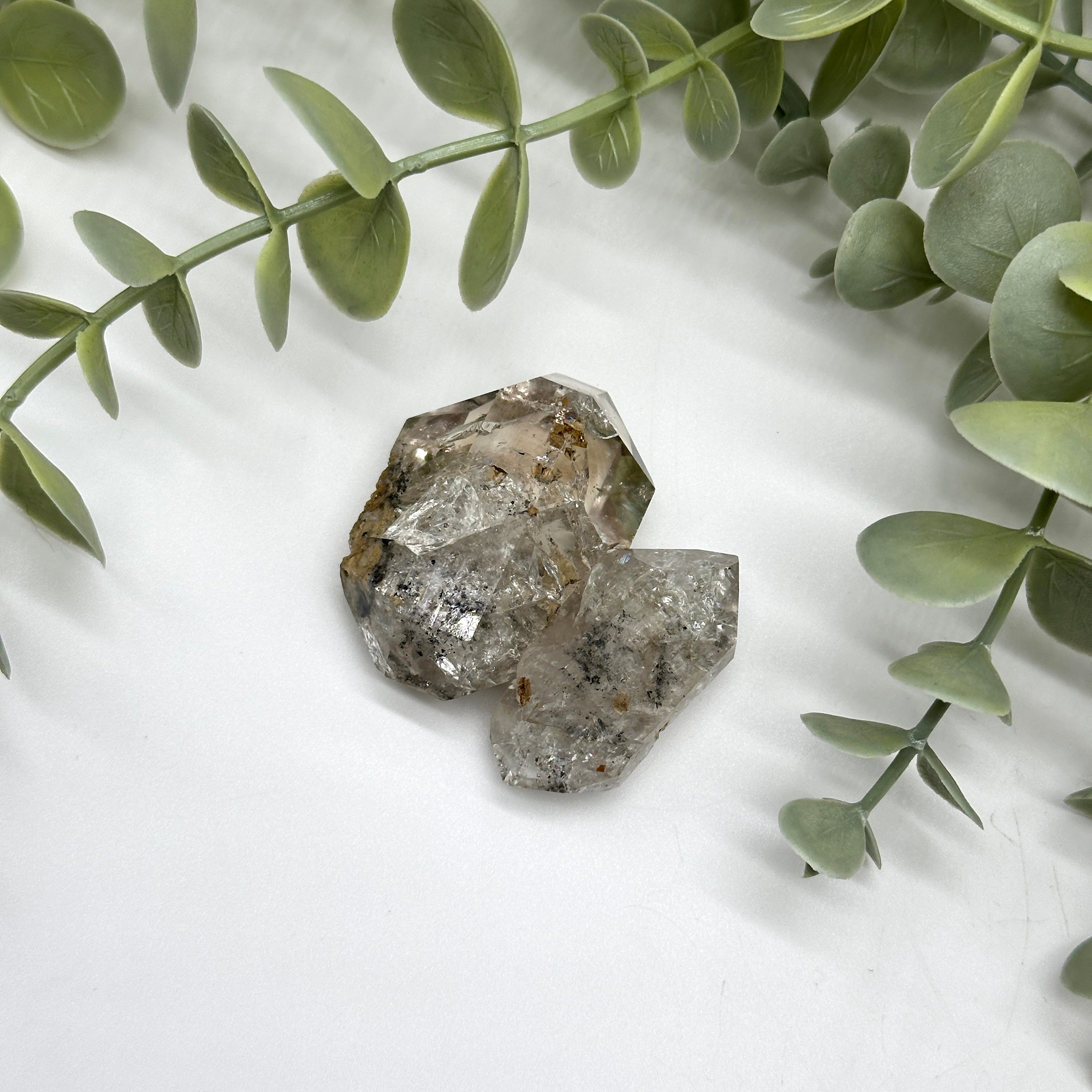 Amazing Terminations! Herkimer Diamond Quartz Crystal with Inclusions and Rainbows