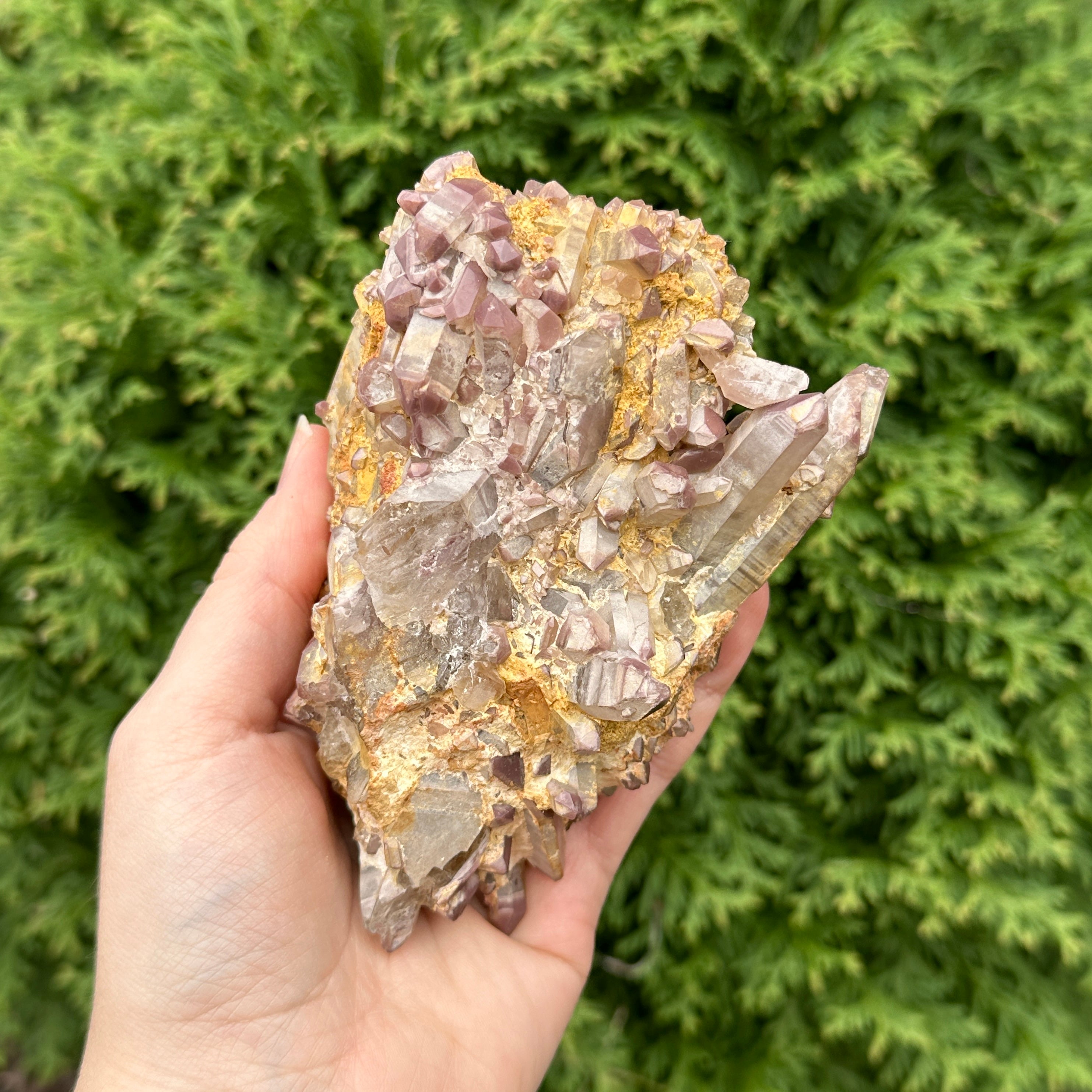 Incredible Lithium Quartz Large Cluster With Double Sided Points ~Locality  Brazil