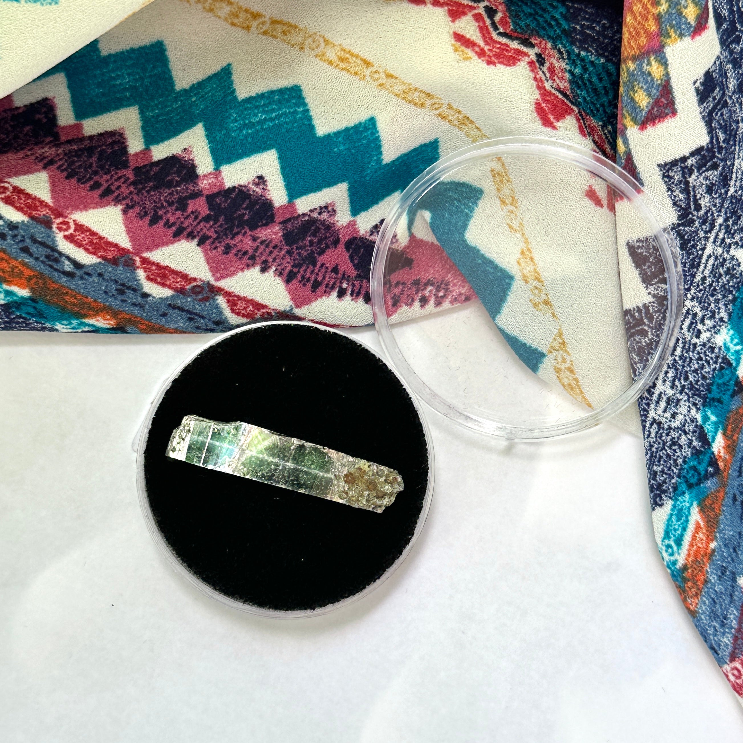 Vivianite Blade in Collectors Case, Locality: Tomokoni, Bolivia