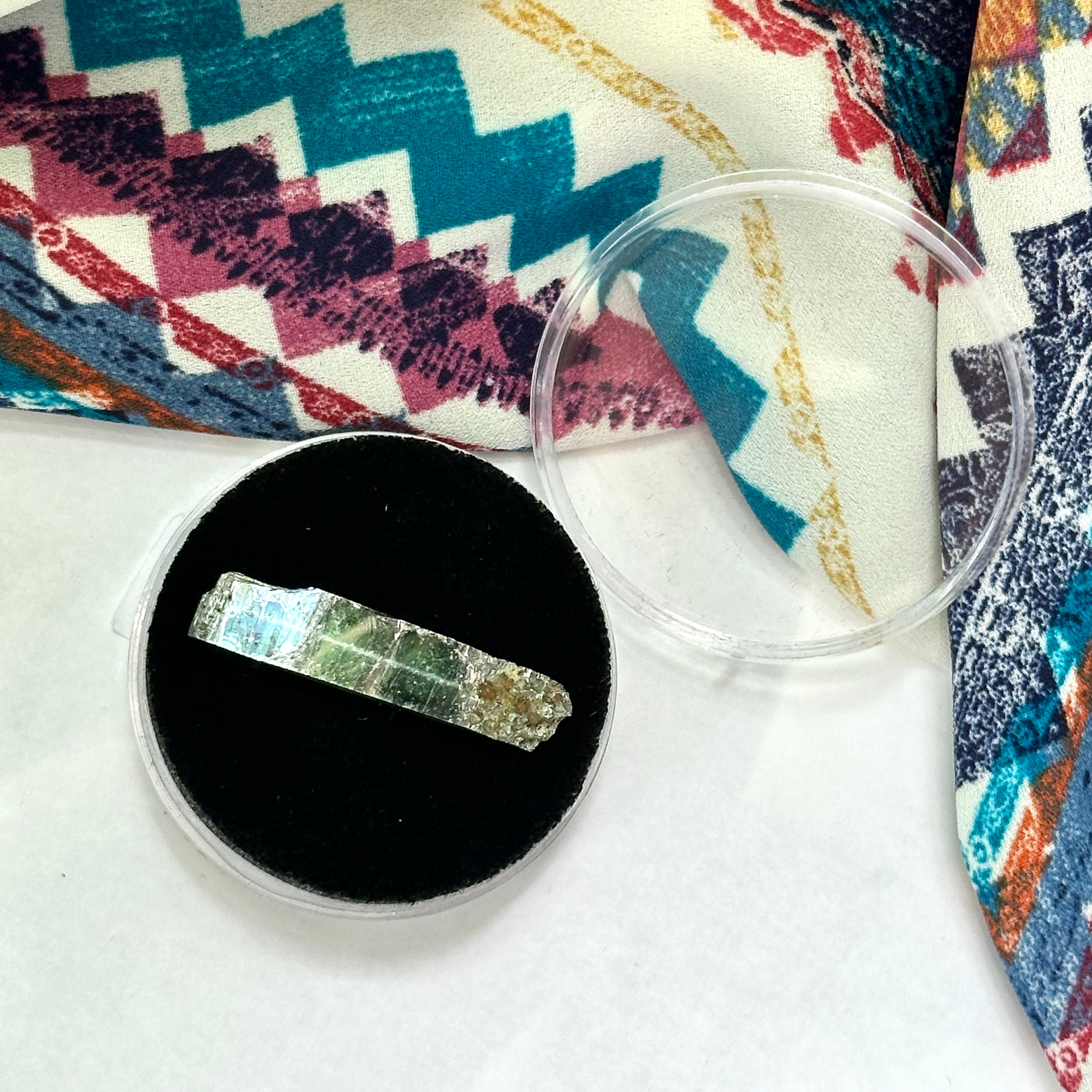 Vivianite Blade in Collectors Case, Locality: Tomokoni, Bolivia