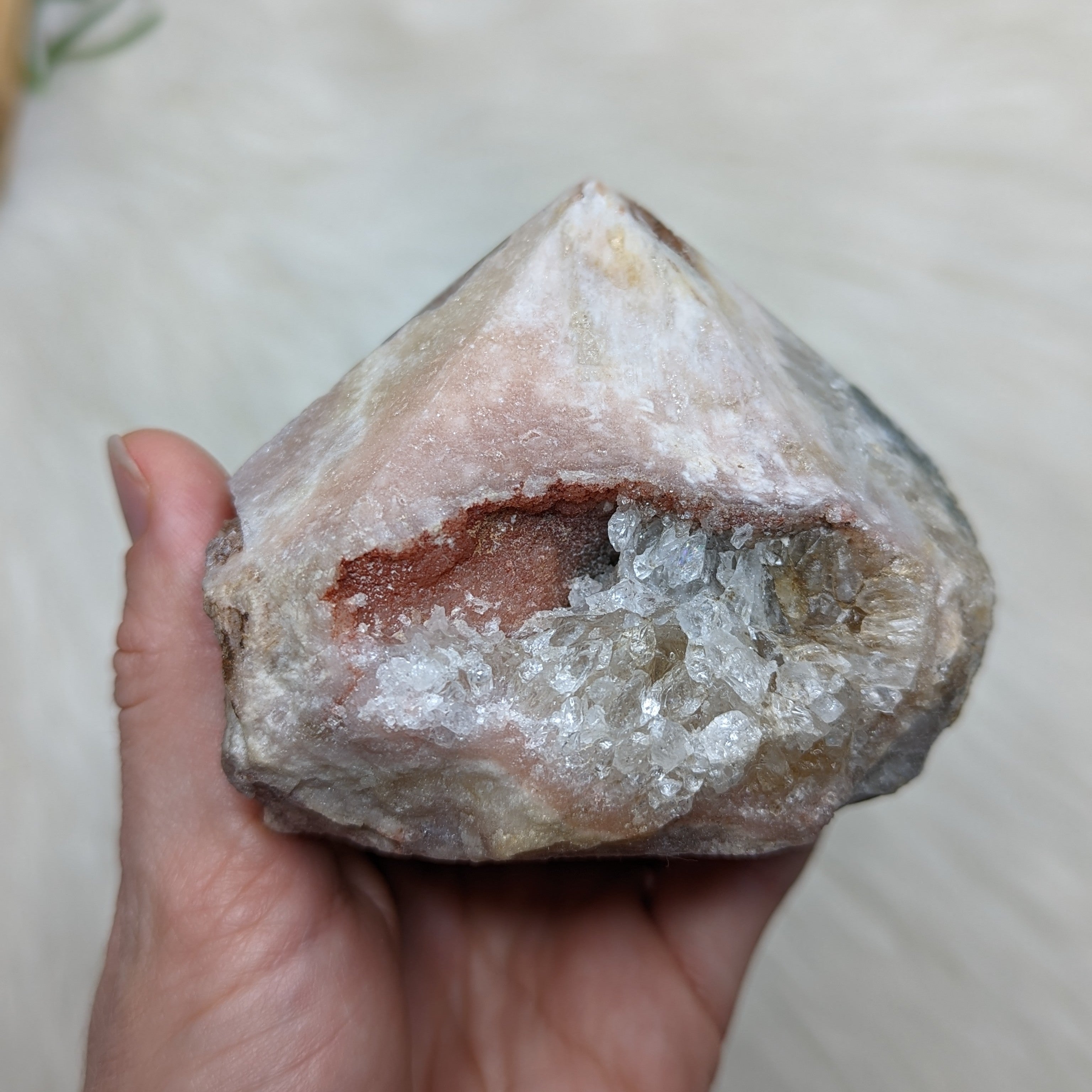 RESERVED | Gorgeous, Deep Pink Amethyst Polished Point Generator with Druzy Inclusions - Earth Family Crystals