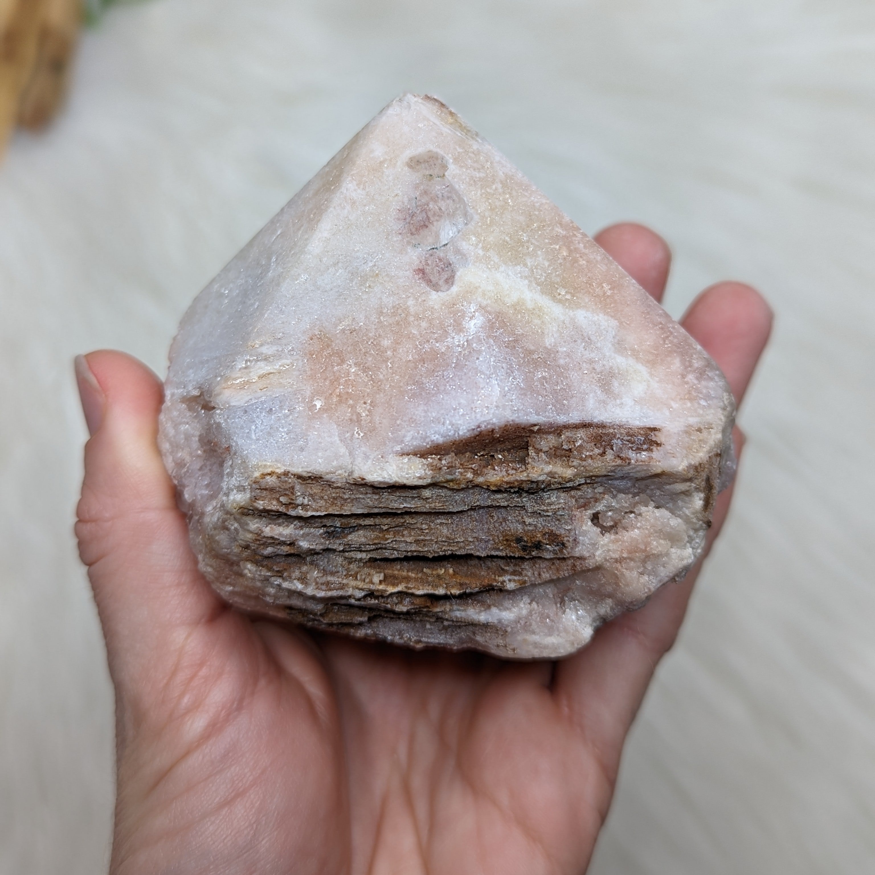 RESERVED | Gorgeous, Deep Pink Amethyst Polished Point Generator with Druzy Inclusions - Earth Family Crystals