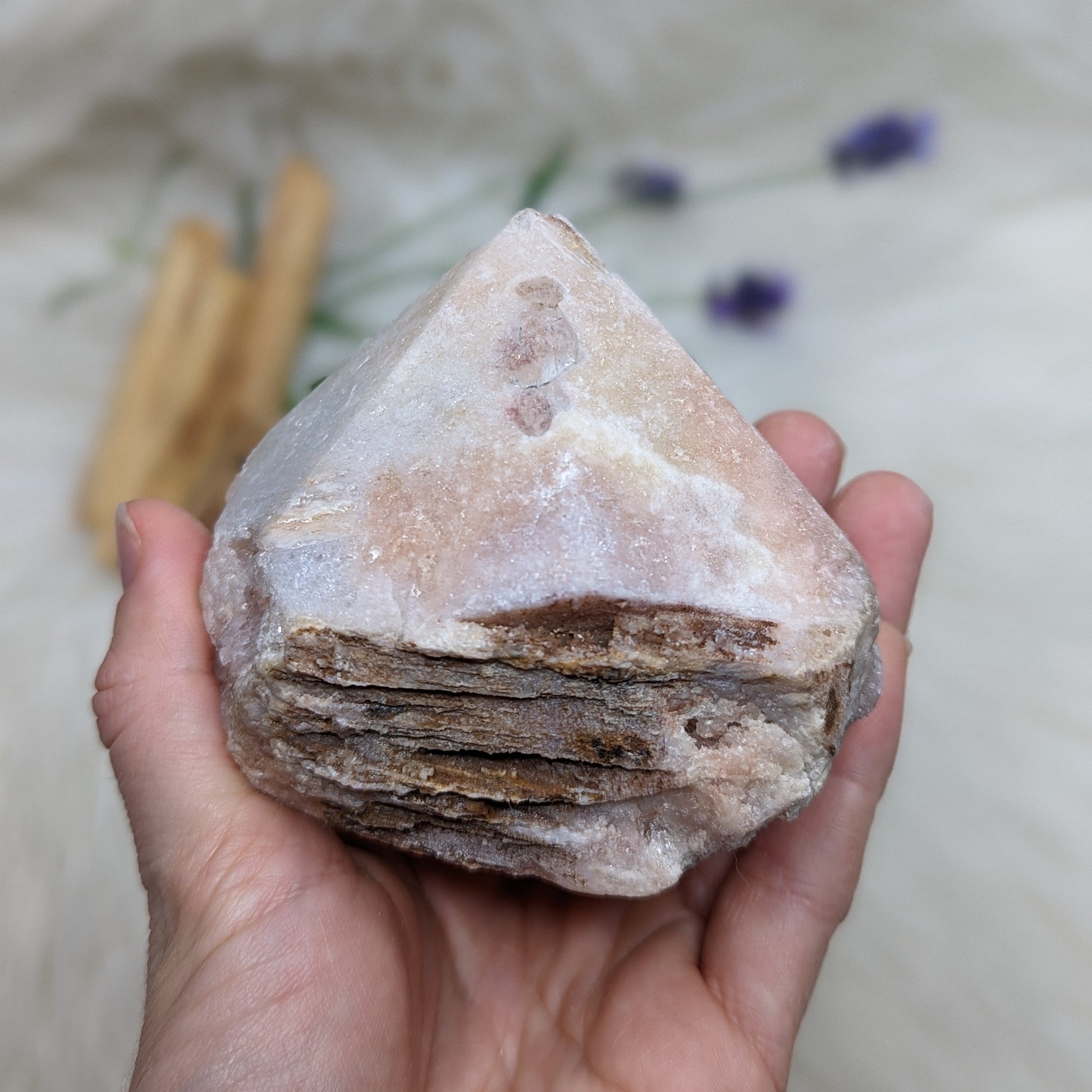 RESERVED | Gorgeous, Deep Pink Amethyst Polished Point Generator with Druzy Inclusions - Earth Family Crystals