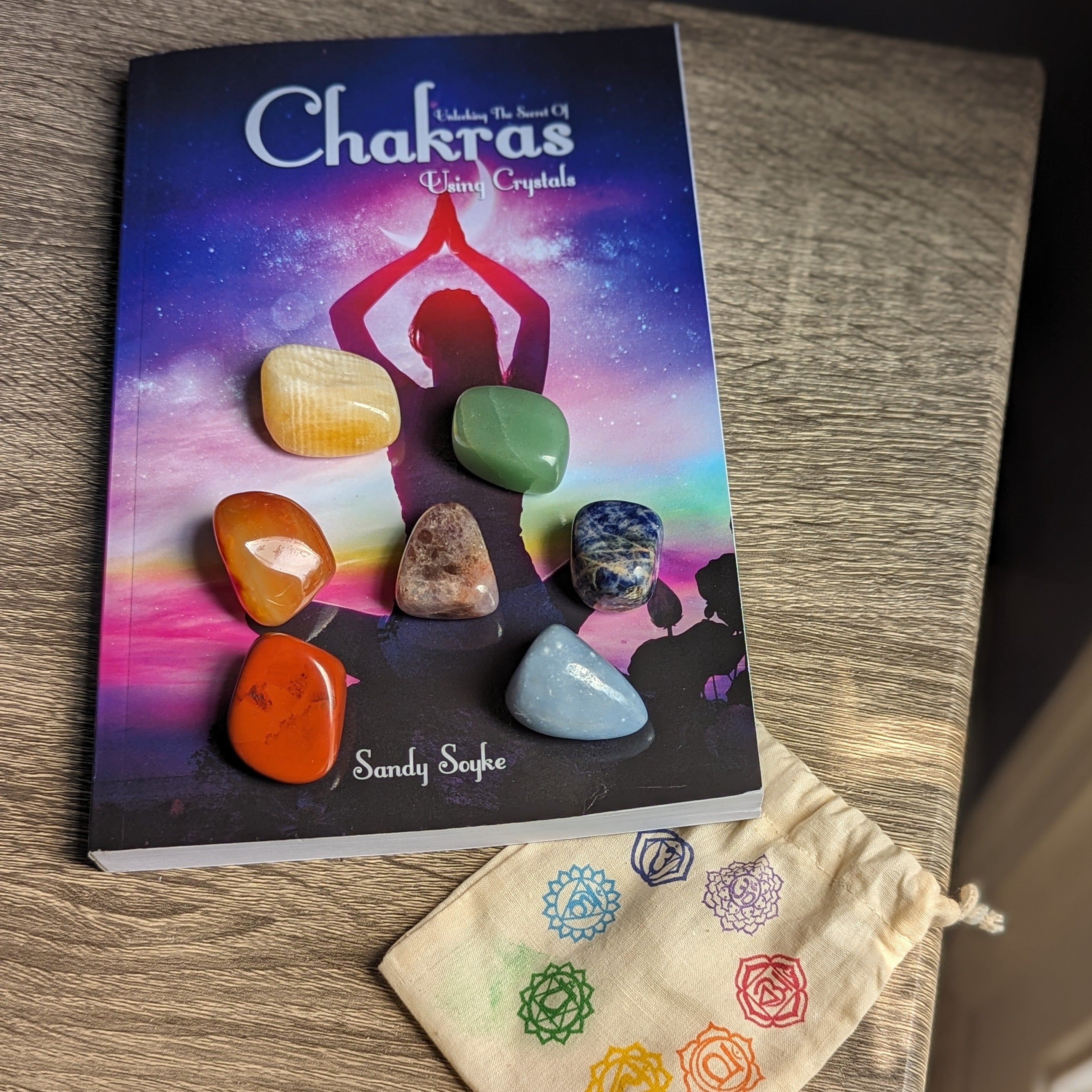 Unlocking the Secret of Chakras Using Crystals Book and Chakra Gemstone Gift Set ~ Signed Copies - Earth Family Crystals