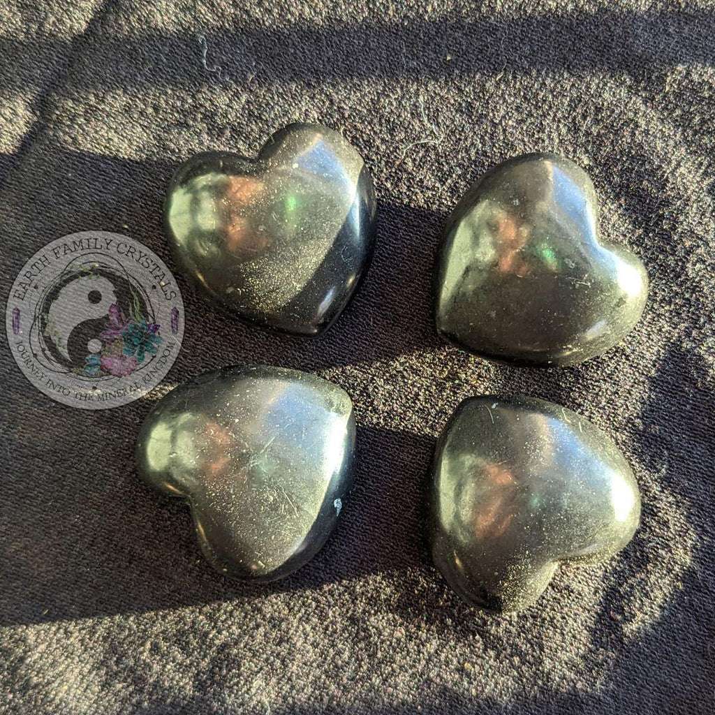 Shungite Puffy Hearts - Earth Family Crystals