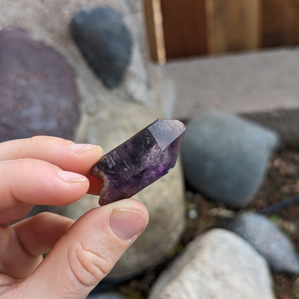 Tucson Exclusive! Rare Find Brandberg Amethyst Enhydro Crystal Points ~ Cosmic Energy that Awakens - Earth Family Crystals