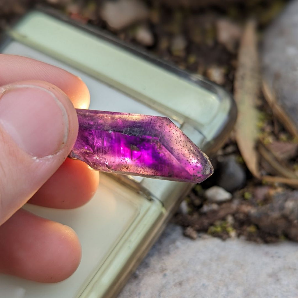 Tucson Exclusive! Rare Find Brandberg Amethyst Enhydro Crystal Points ~ Cosmic Energy that Awakens - Earth Family Crystals