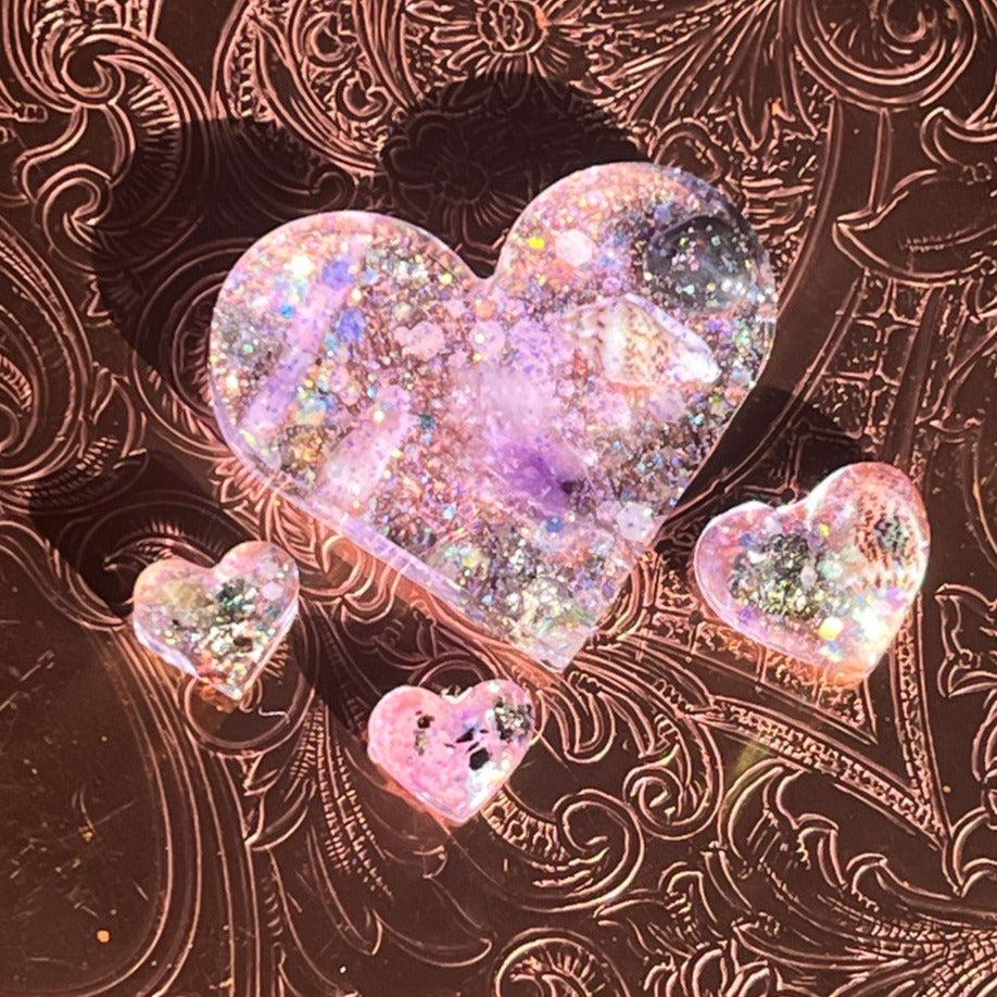 Orgonite Heart Collection ~Infused with metals and crystals ~ Great for Friends and Gifting - Earth Family Crystals