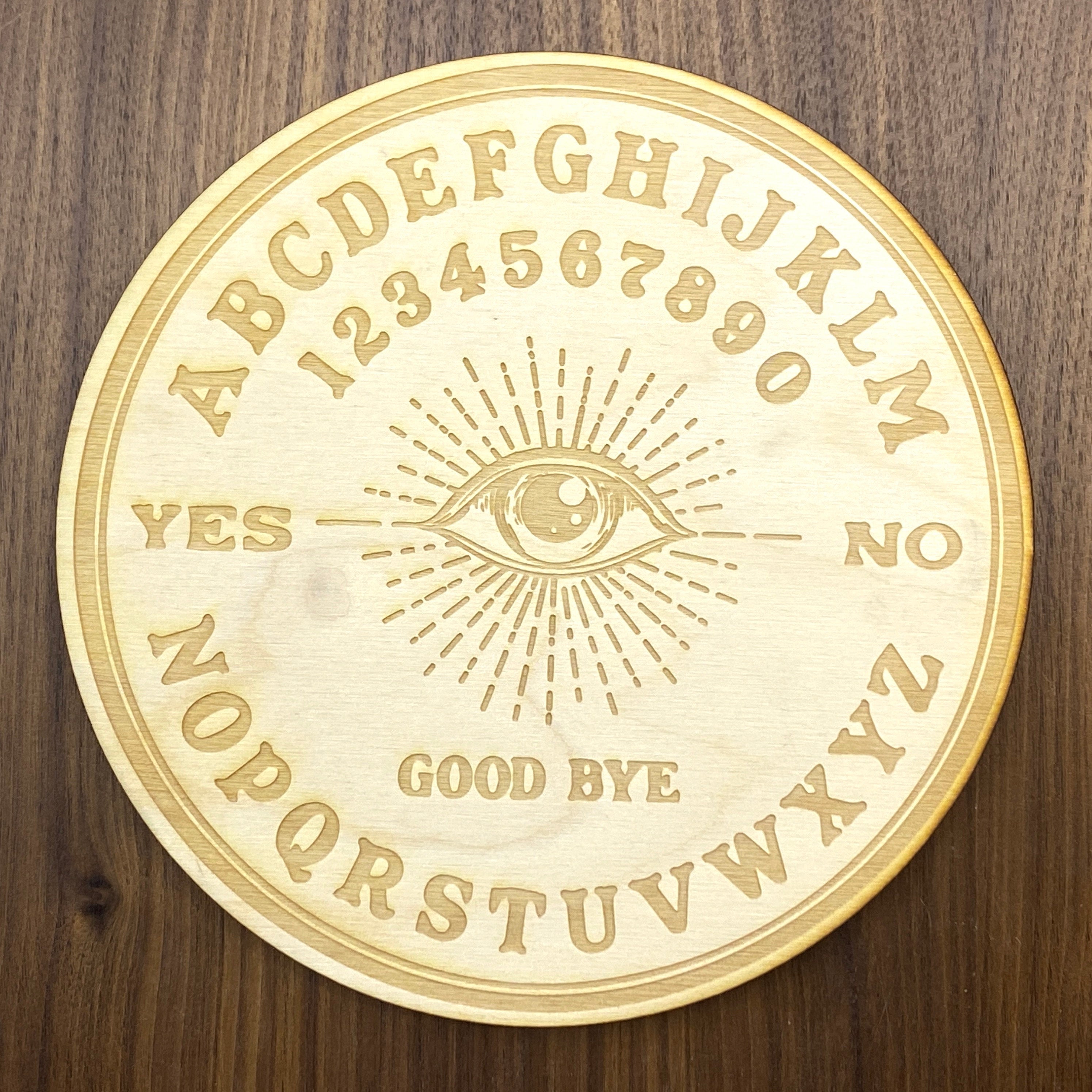 Wood Engraved Pendulum Board #4 Crystal Grid