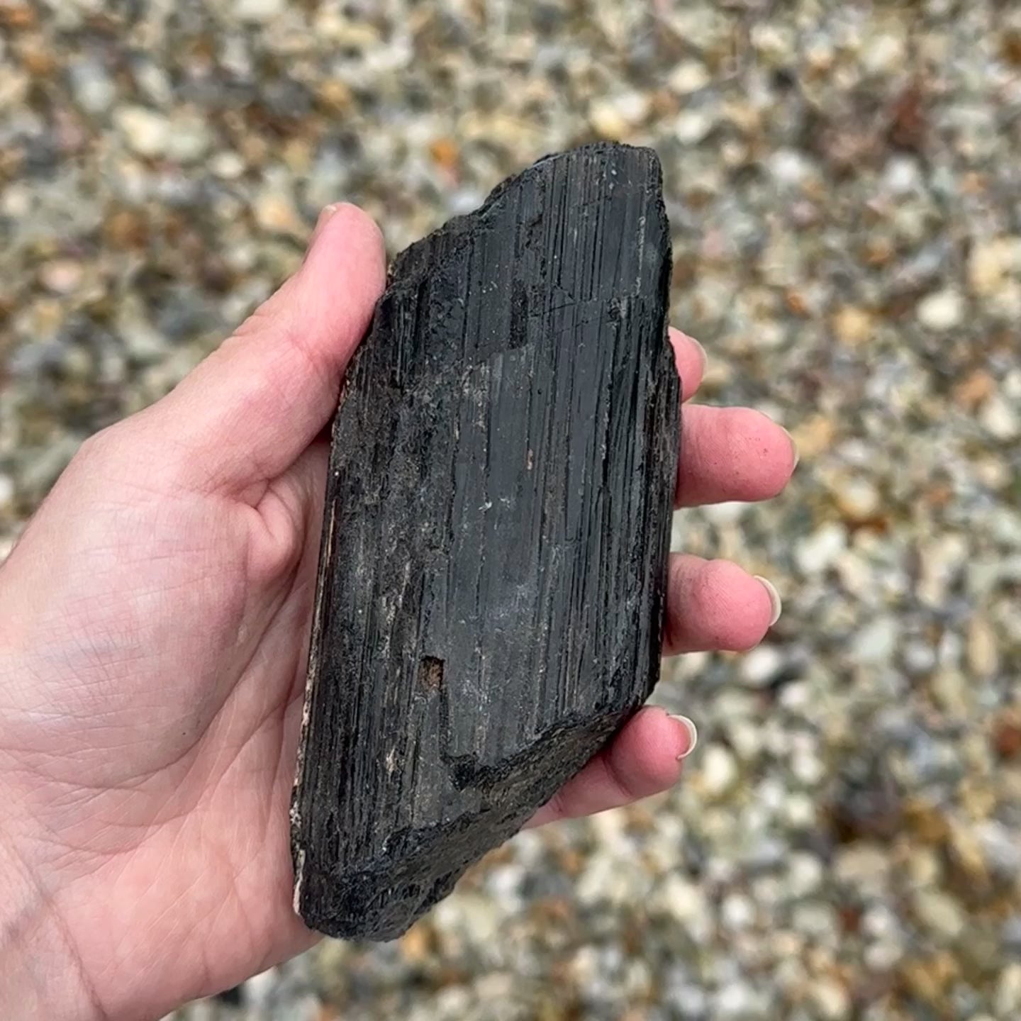 Load video: Large Natural Black Tourmaline Specimen