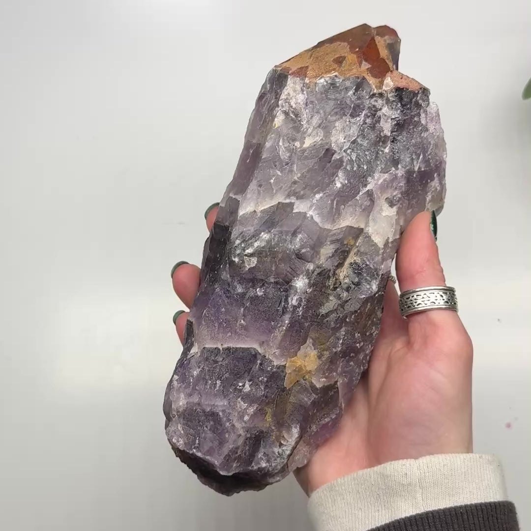 Load video: Jumbo Natural High Grade Auralite 23 Crystal Point from Ontario, CA