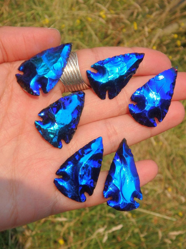 Vibrant Titanium Coated Arrowhead Specimen (1) - Earth Family Crystals