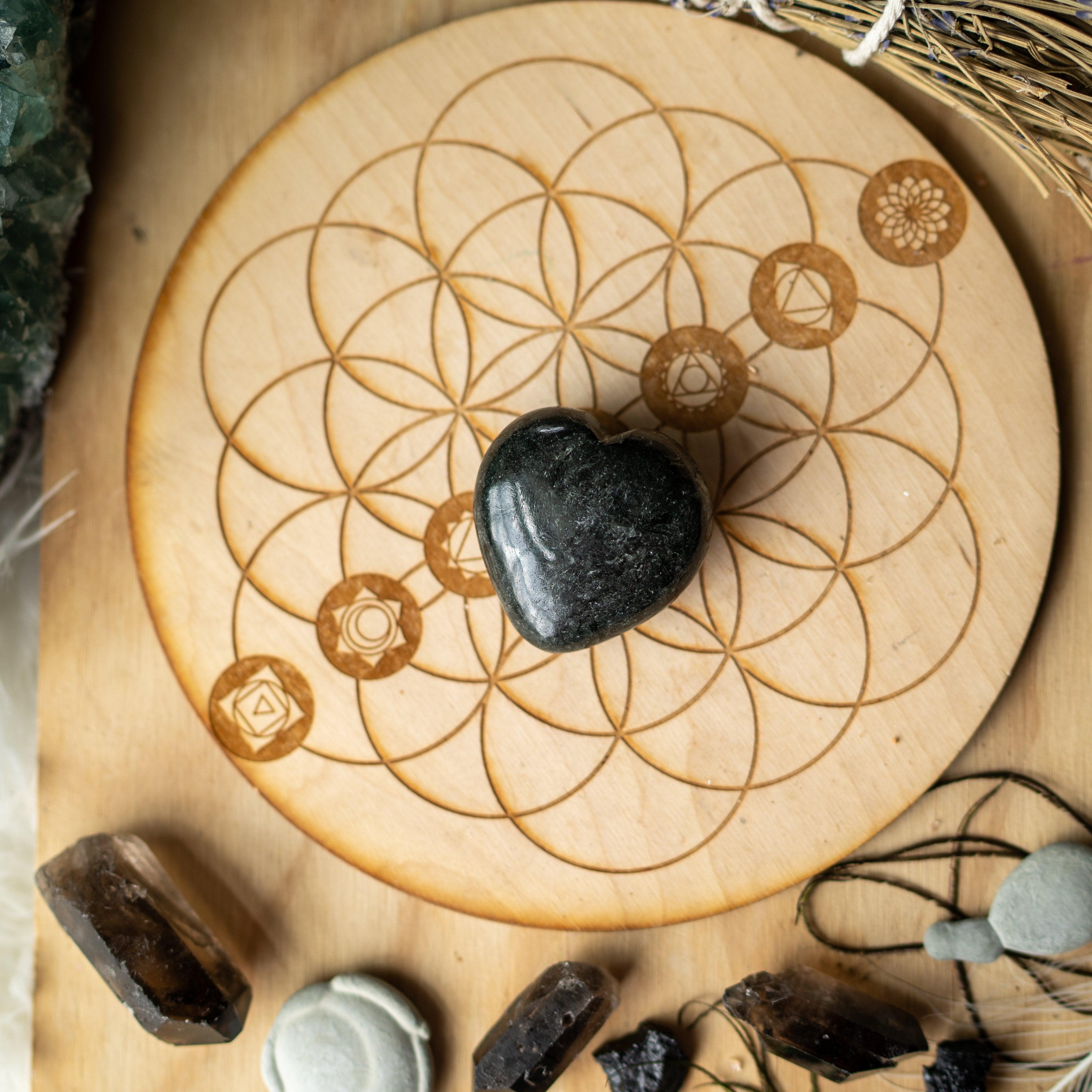 Astrophyllite Puffy Heart Carving~ Align Every Chakra - Earth Family Crystals