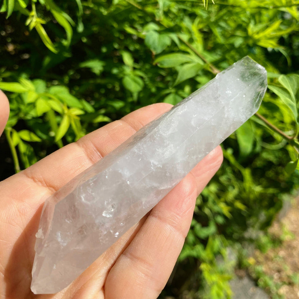 Double Terminated Natural Clear Quartz Self Healed Point~ Locality: Arkansas, USA - Earth Family Crystals